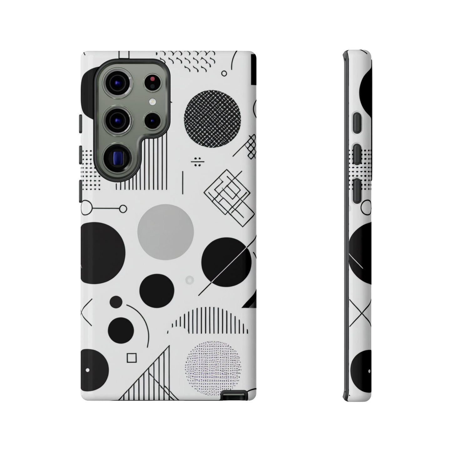 Black and White Abstract Art Design Samsung Tough Case
