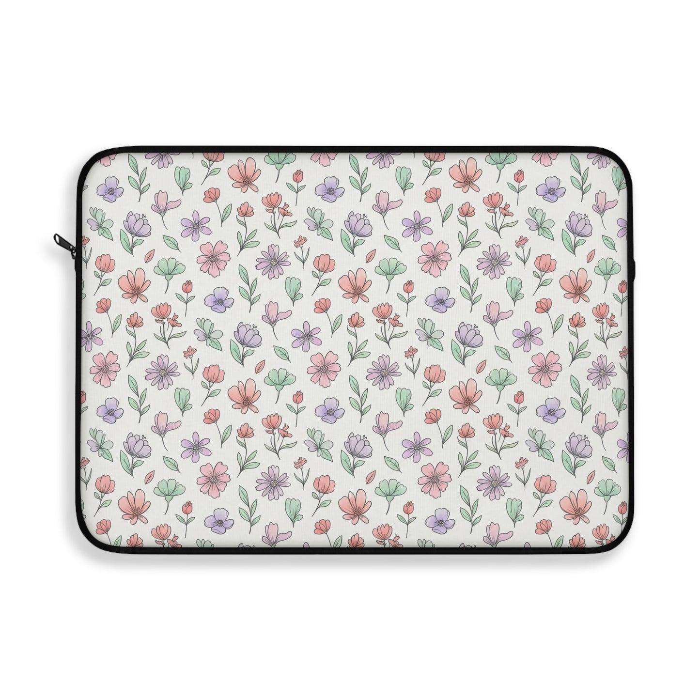 Floral Art Laptop Sleeve — Artistic Botanical Laptop Case