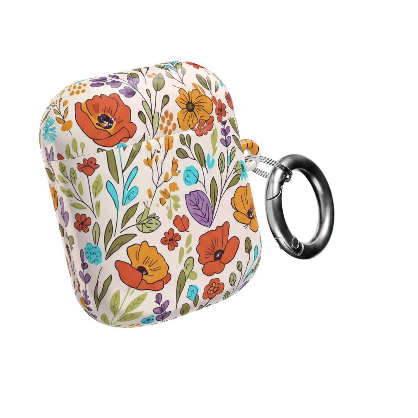 Floral Drawing AirPod Case — Botanical Sketch Protective Cover