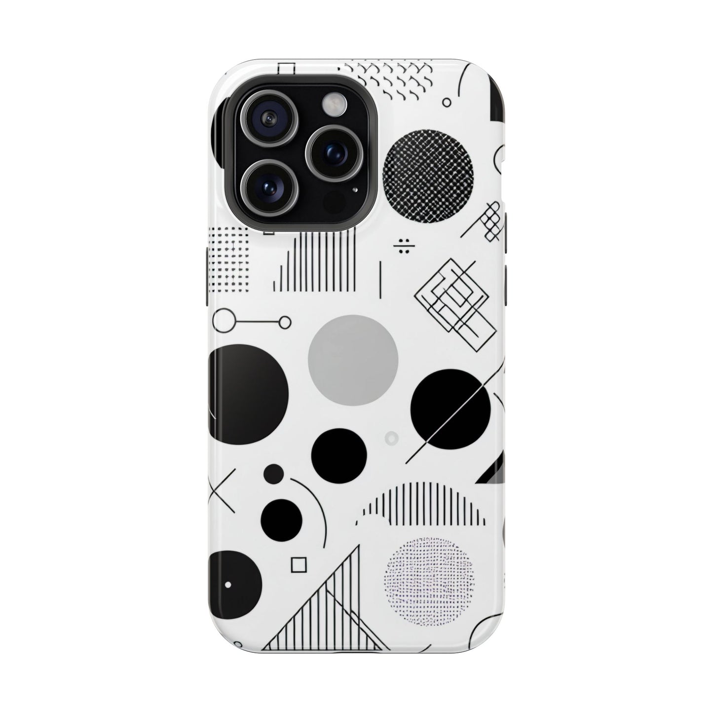 Black and White Abstract Art iPhone Case