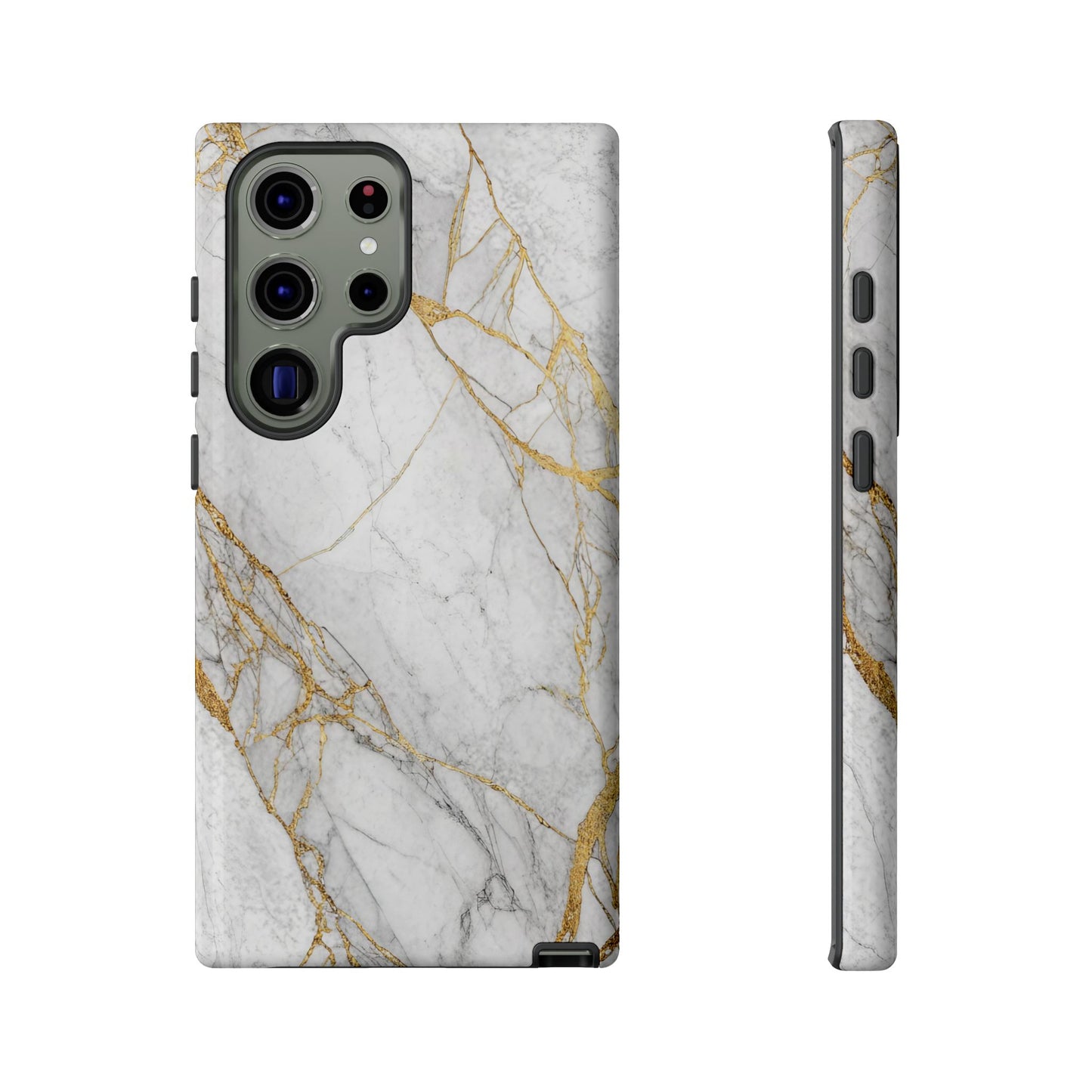 Golden White Marble Samsung Phone Case