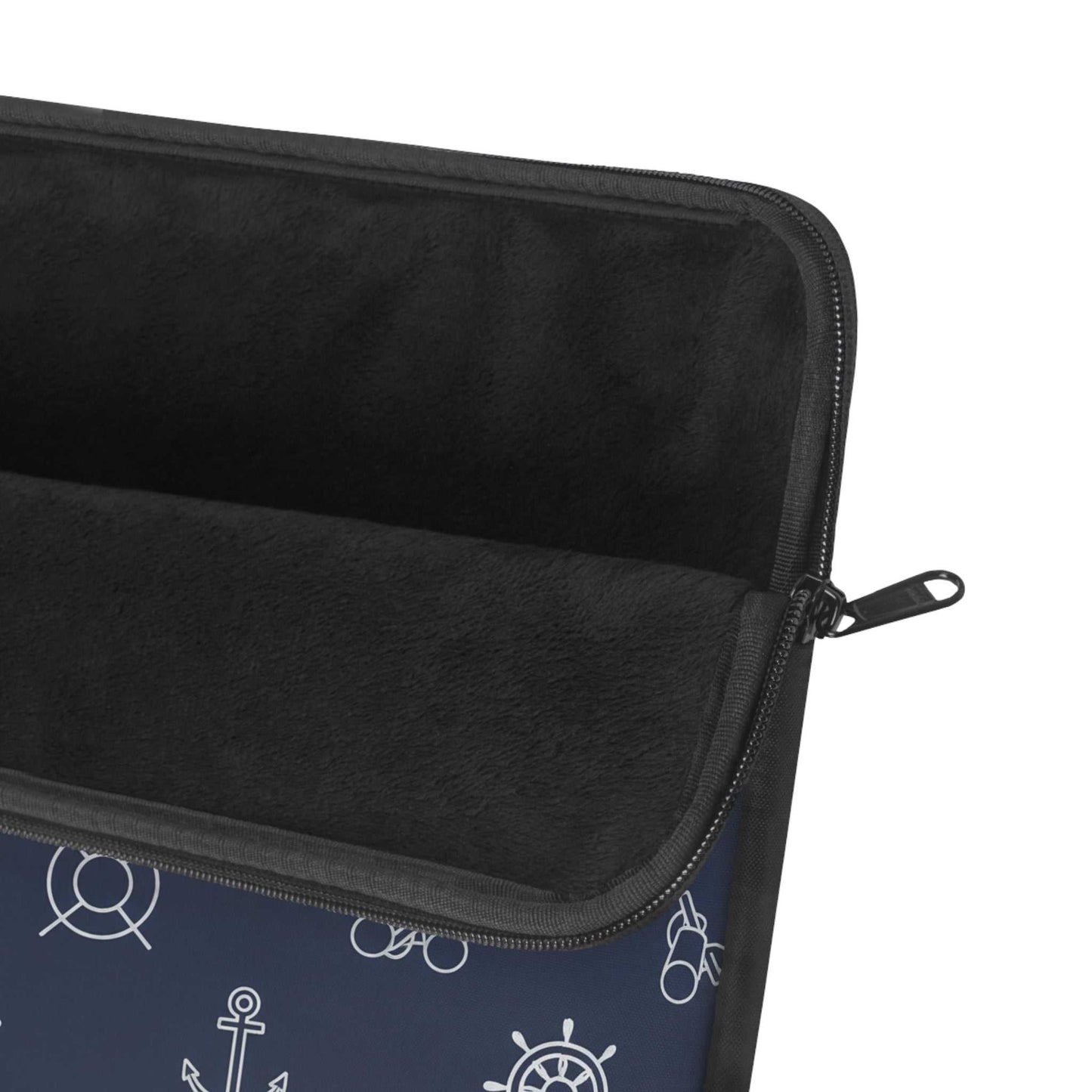 Nautical-Inspired Laptop Sleeve — Maritime Stripes & Anchor Design