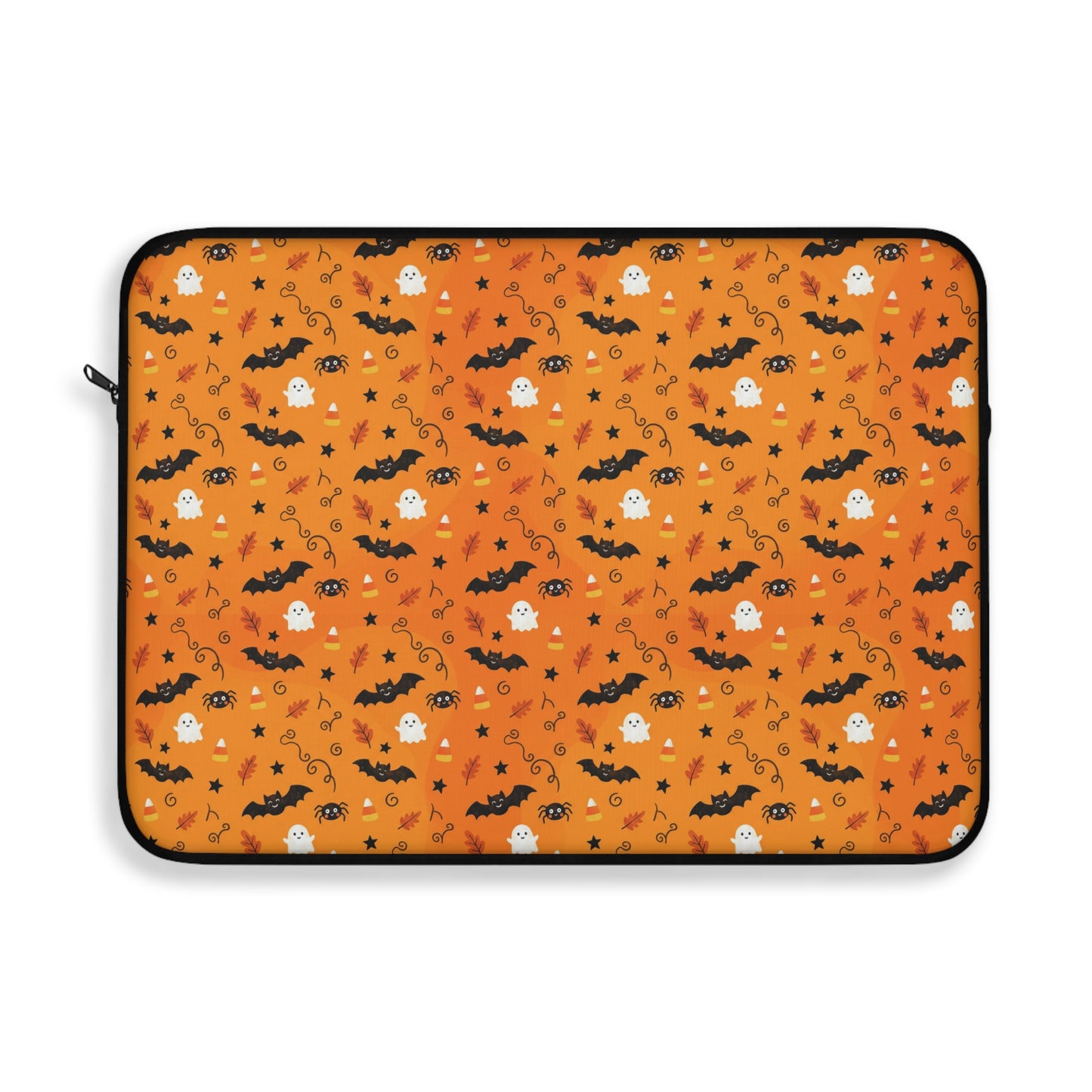 Boo-tiful Halloween Bat & Candy Orange Laptop Sleeve
