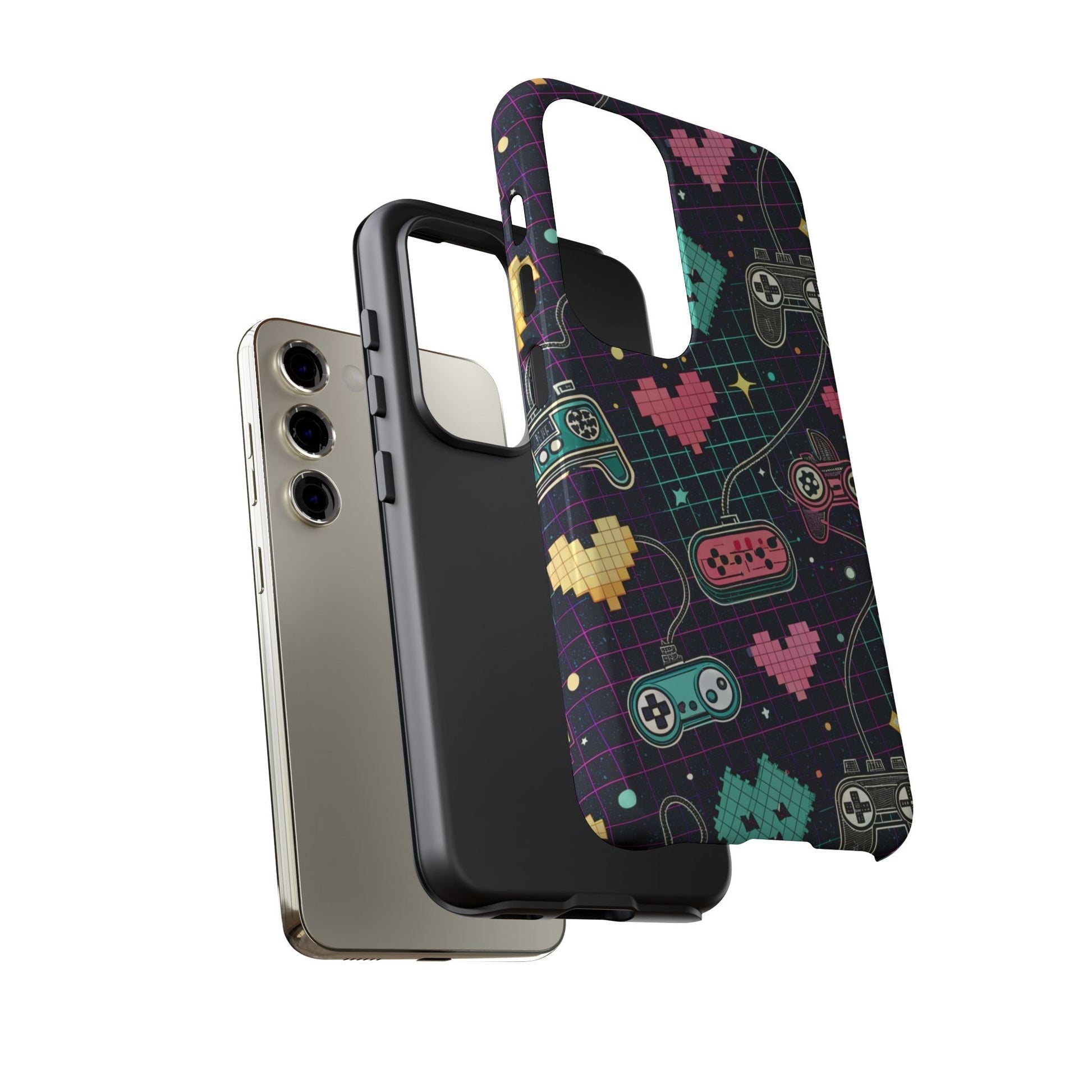 Retro Gamer Tough Case for Samsung Galaxy with nostalgic gaming print and durable protective design