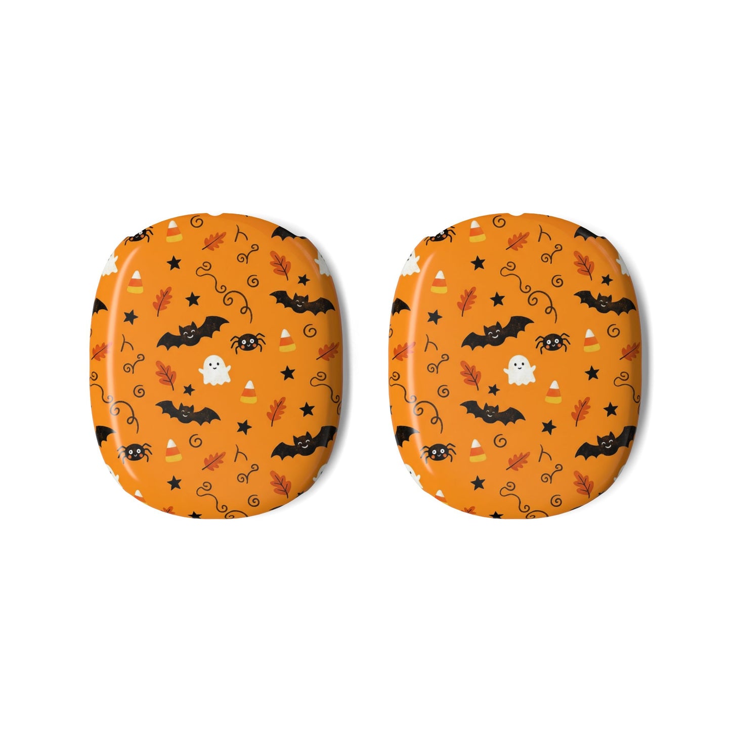 Boo-tiful Halloween Orange Bat & Ghost AirPods Max Shell Case