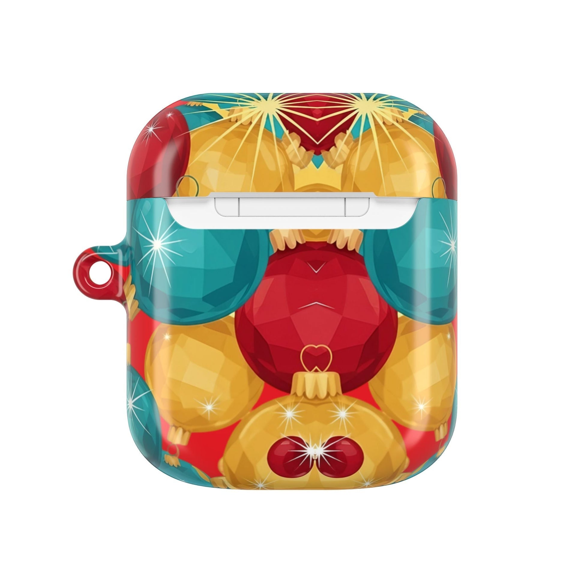 Christmas Tree Sparkle Bulb AirPod Case with colorful holiday ornament design and durable polycarbonate protection