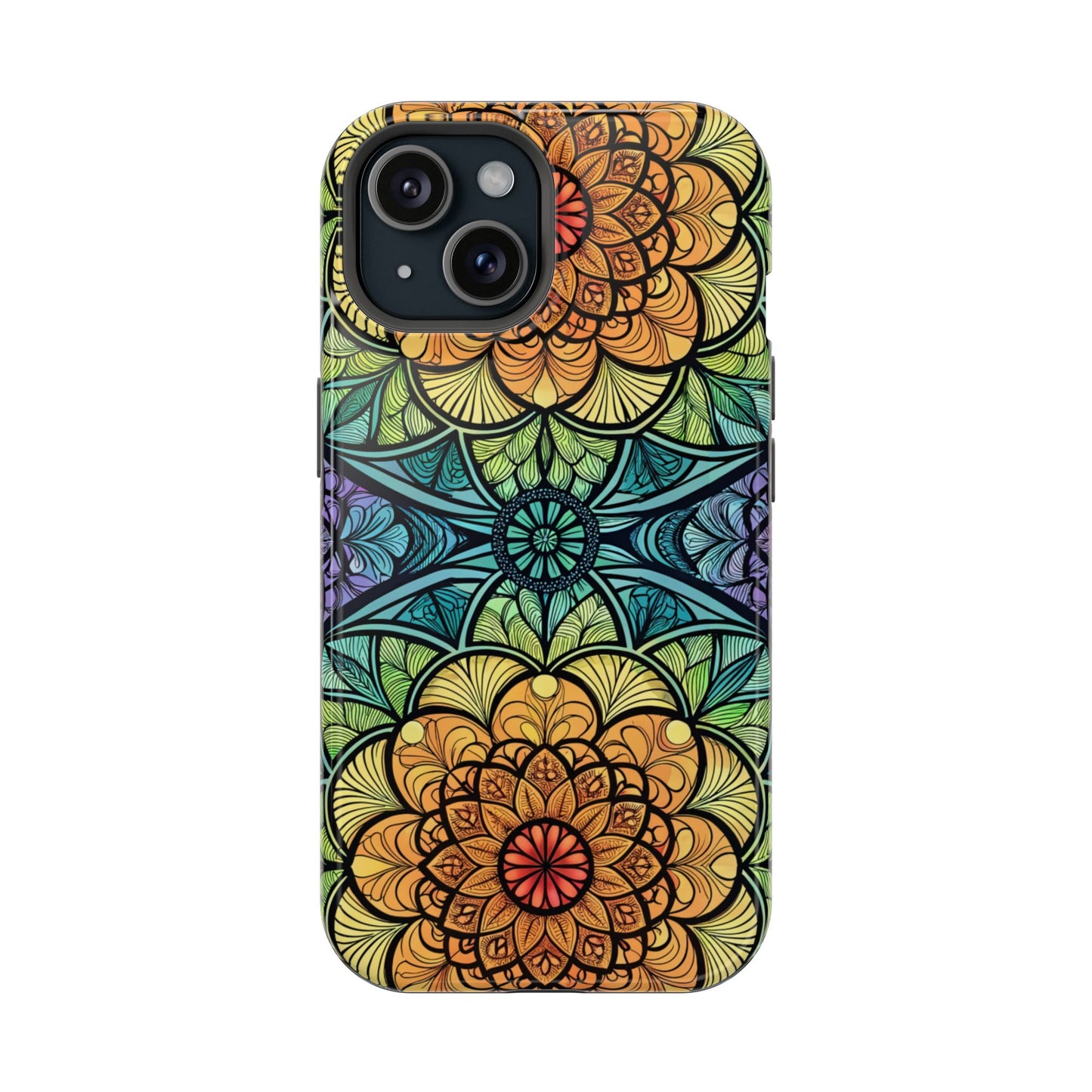 Hypnotic Colorful Kaleidoscope iPhone Case – Durable, Stylish, MagSafe Compatible