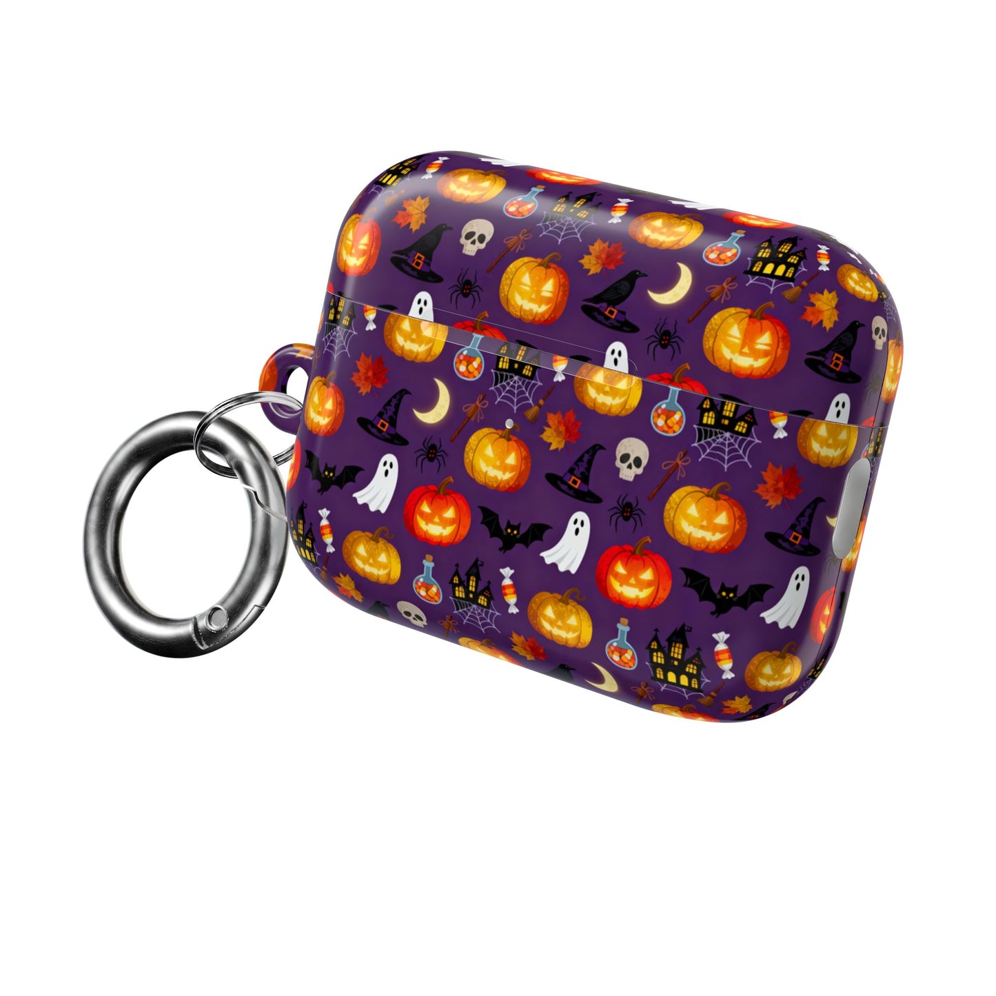 Halloween Pattern AirPod Case — Cute Pumpkin, Ghost & Bat Protective Cover