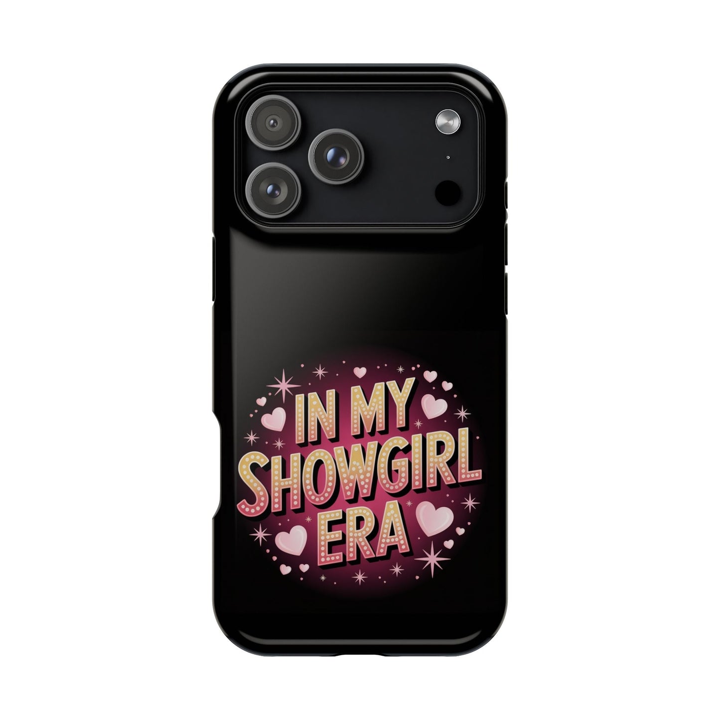 iPhone tough case with vibrant In My Showgirl Era design, dual-layer protection and MagSafe compatibility