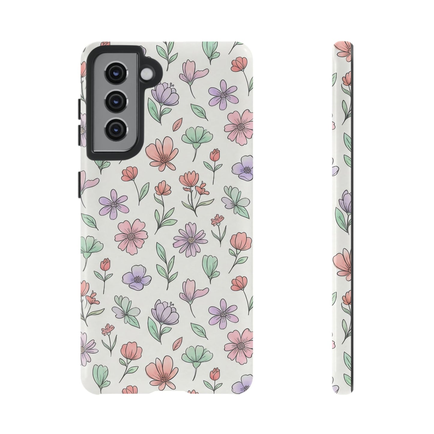 Floral Tough Cases — Artistic Flower Samsung Phone Case