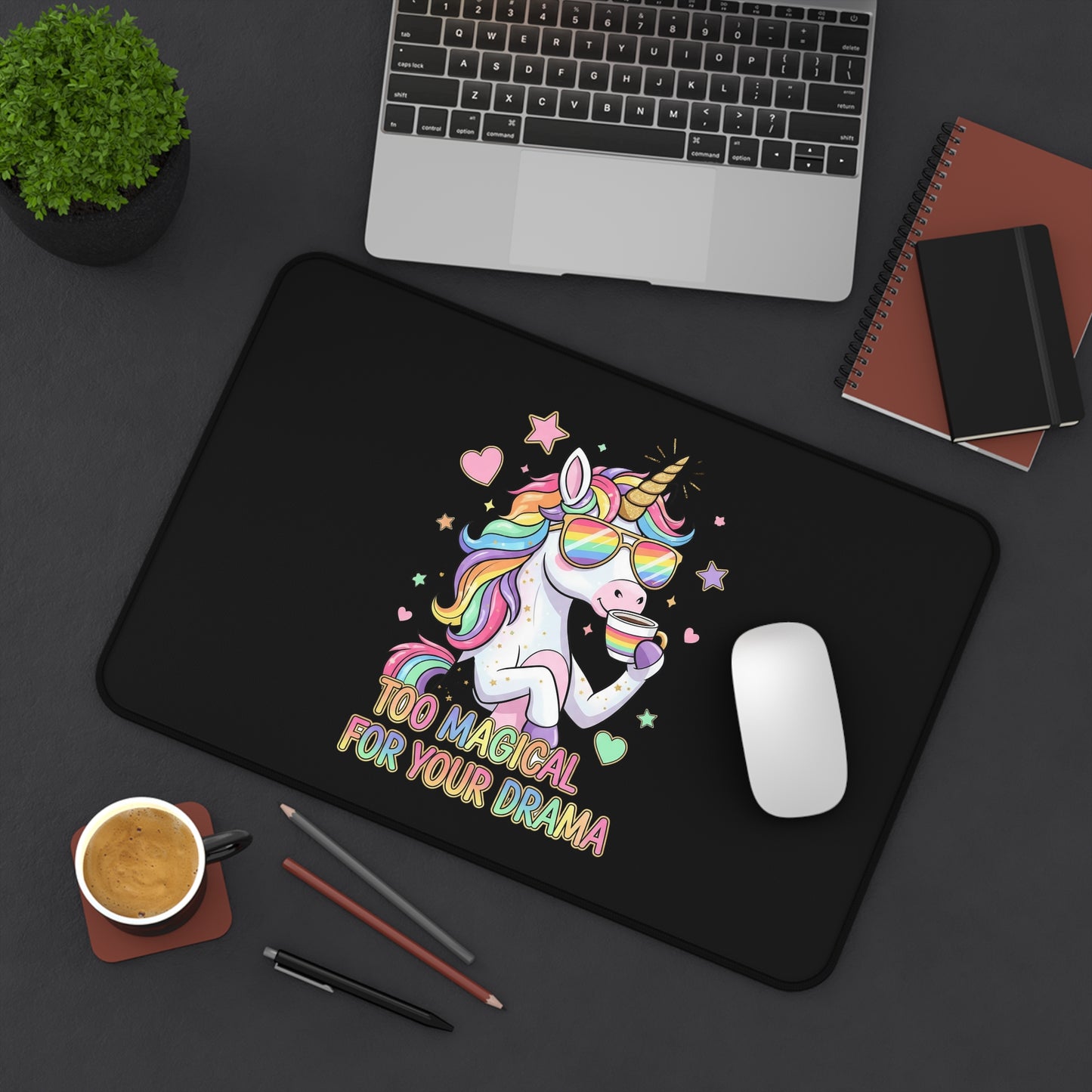 Whimsical Desk Mat for Home Office or Holiday Workspace Decor