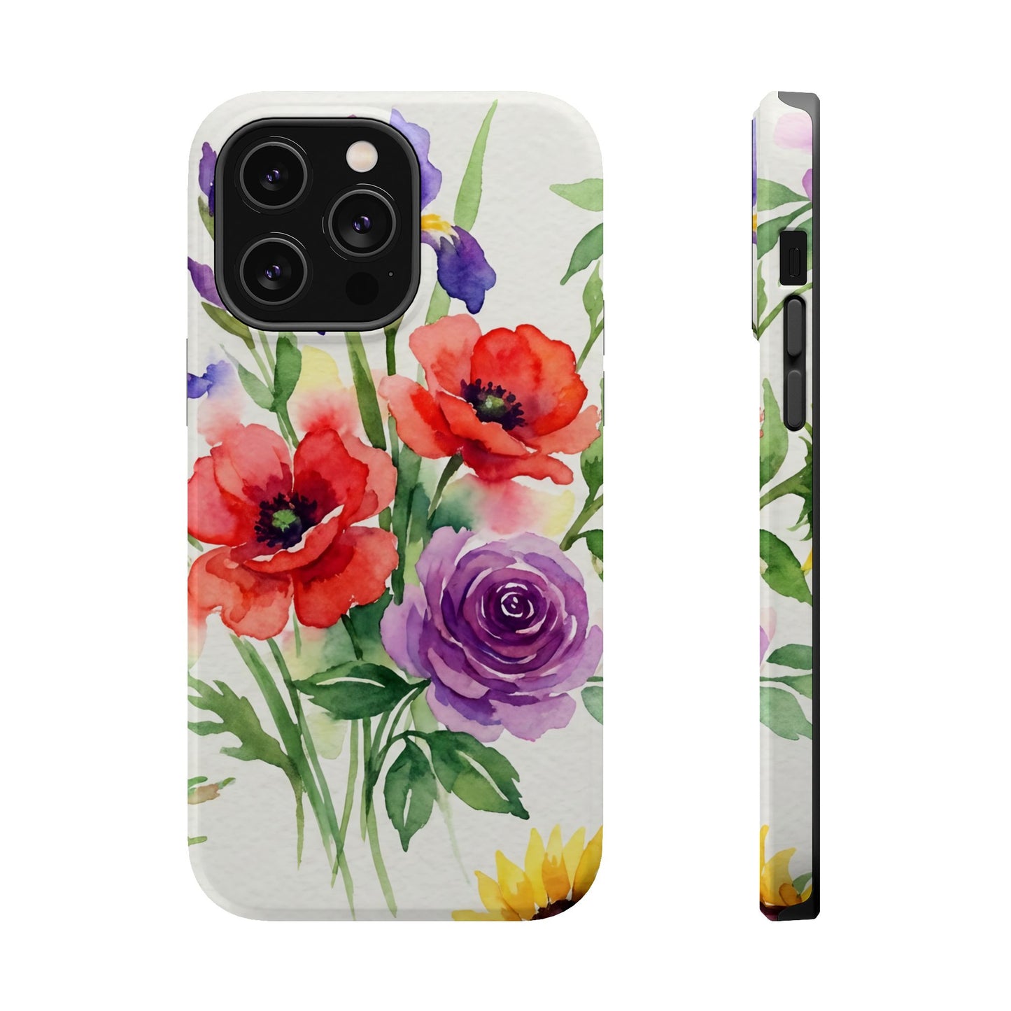 iPhone Case — Watercolor Bouquet Magnetic Impact-Resistant Case