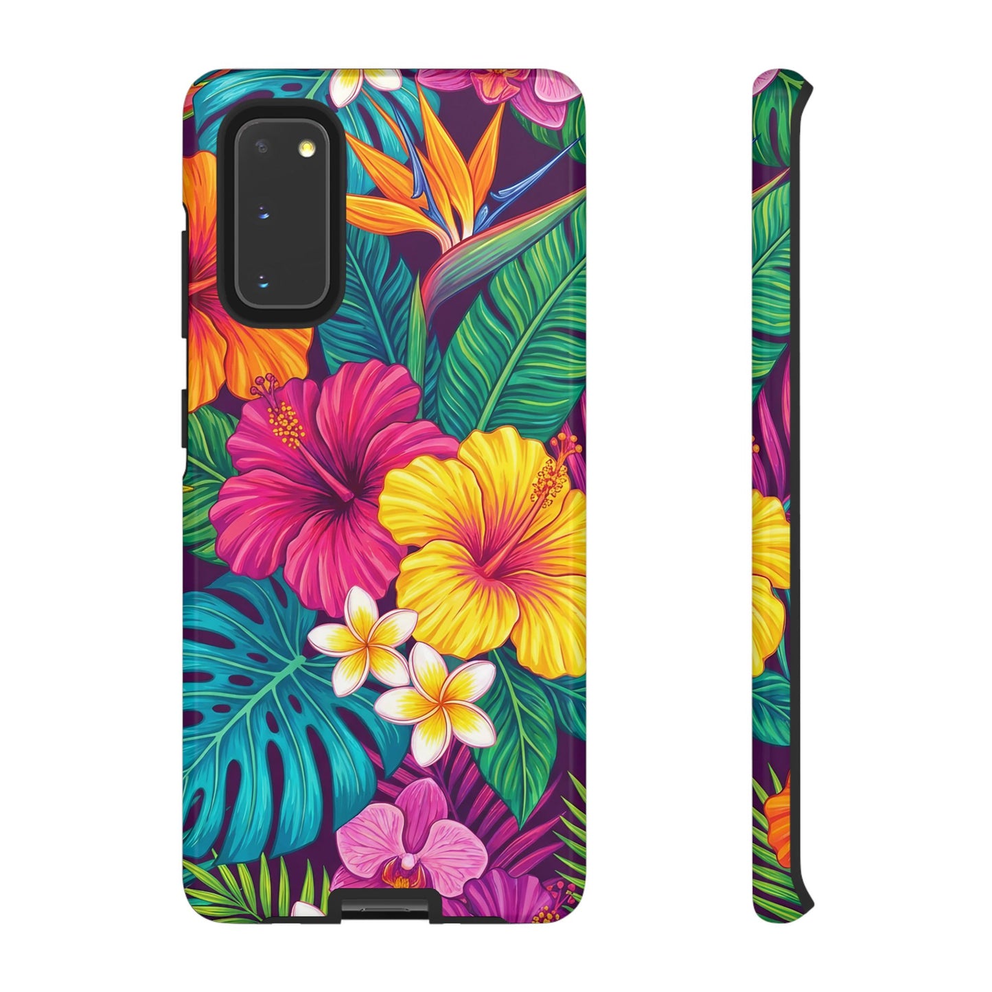 Tropical Samsung Phone Case — Vibrant Floral Tough Case