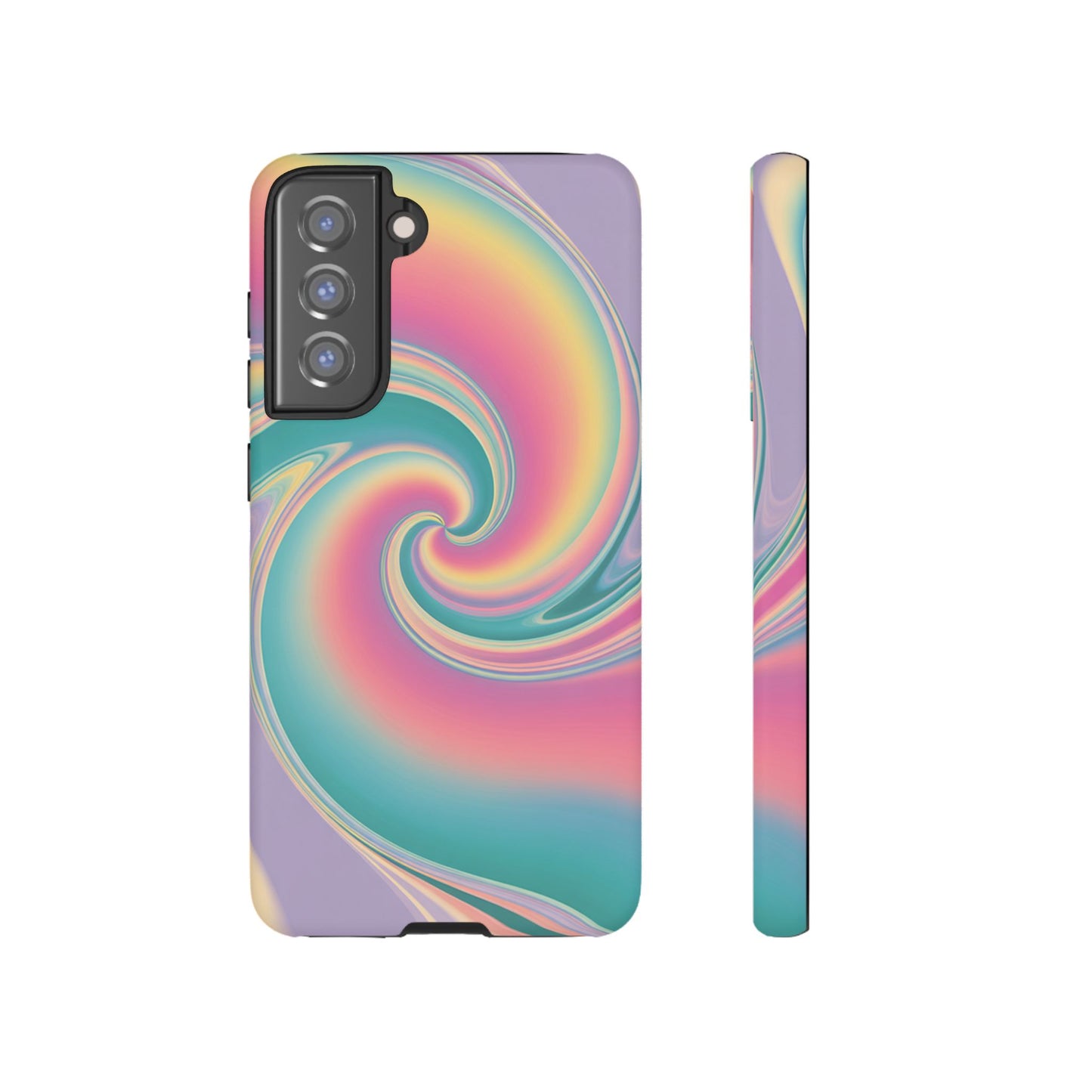Cotton Candy Rainbow Swirl Design Samsung Tough Case