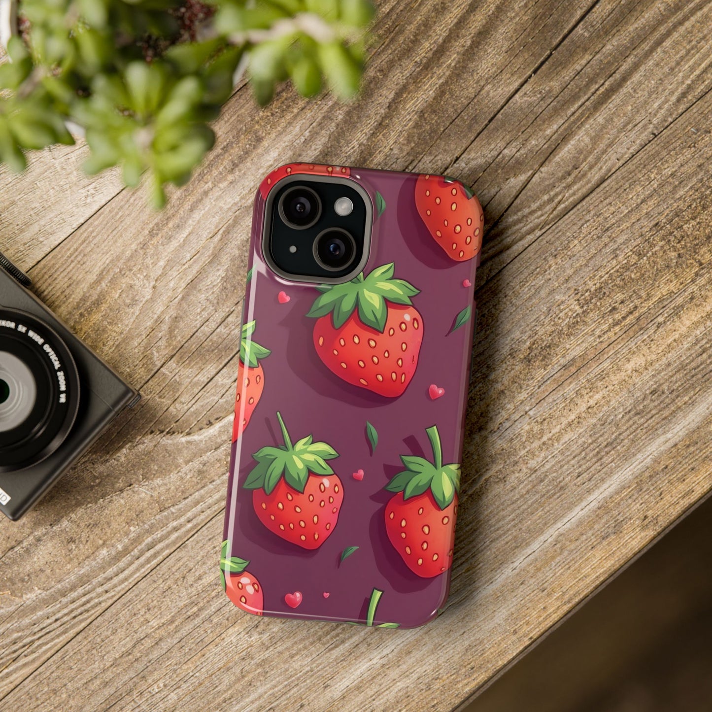 Strawberry Design iPhone Tough Phone Case