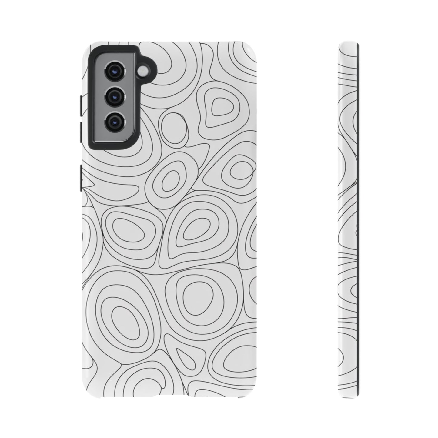 Black and White Abstract Circle Design Samsung Case