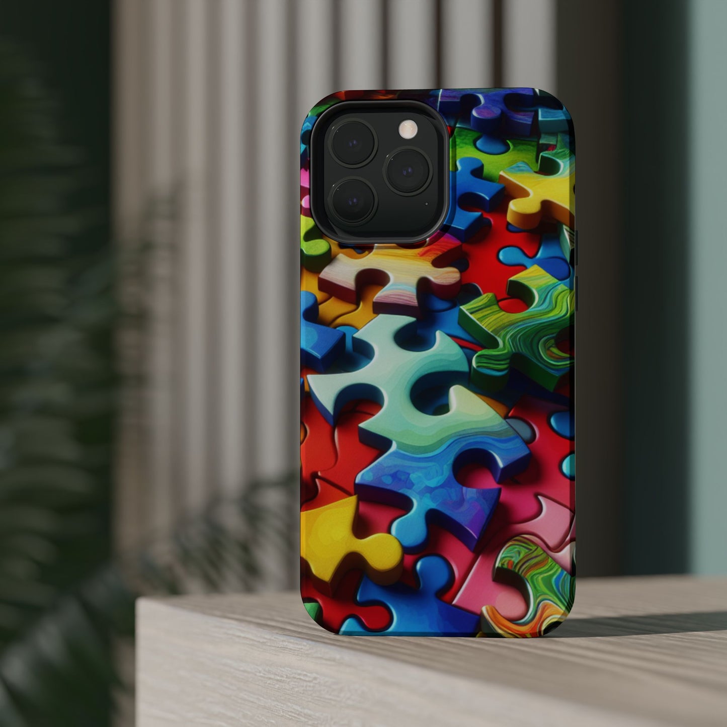 Rainbow Puzzle iPhone Tough Case