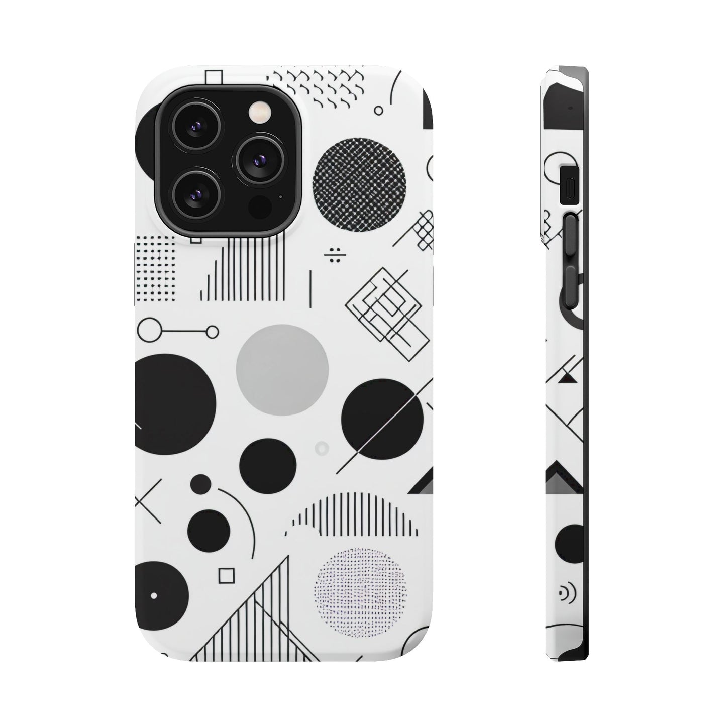 Black and White Abstract Art iPhone Case