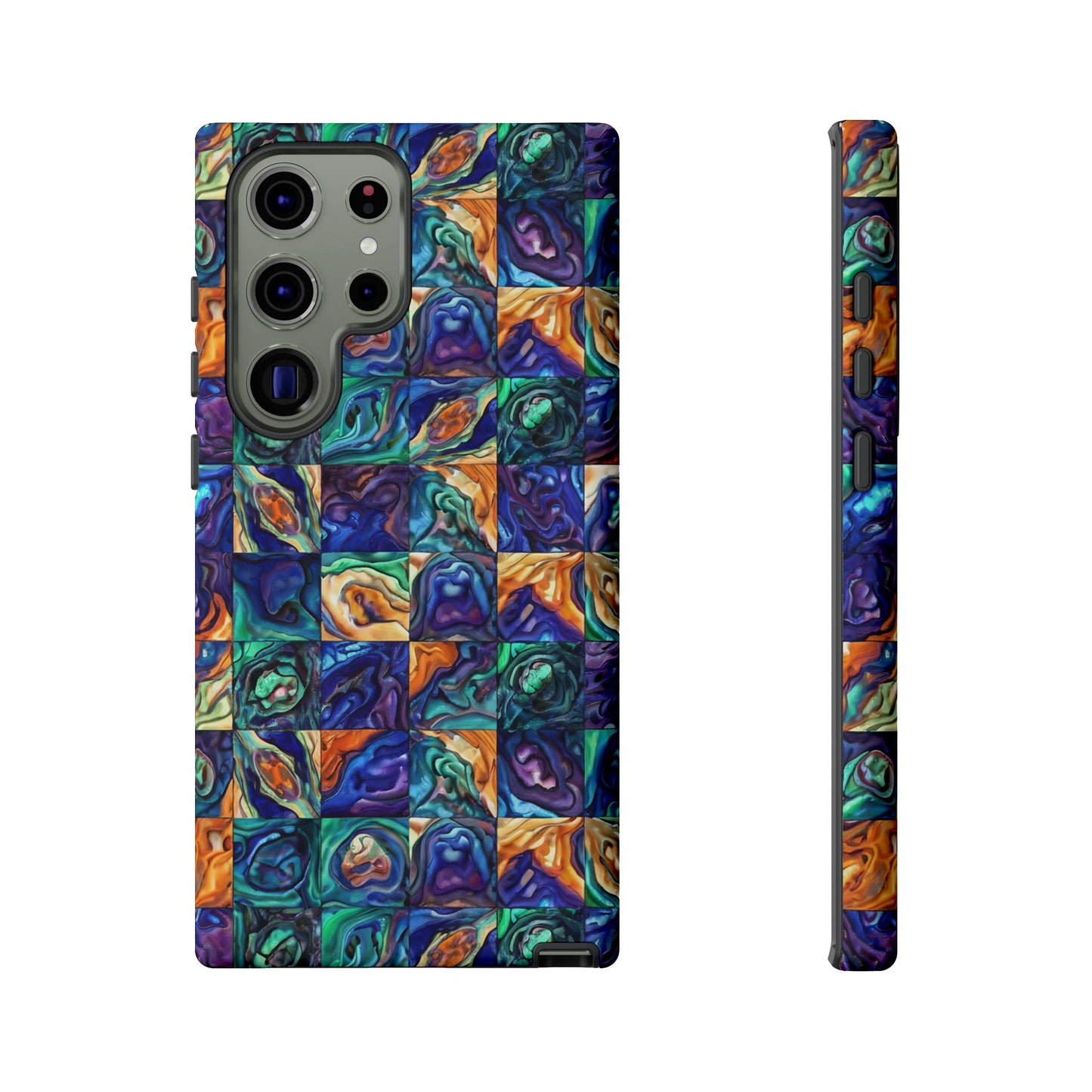 Abstract Purple & Green Sea Scape Samsung Phone Tough Case