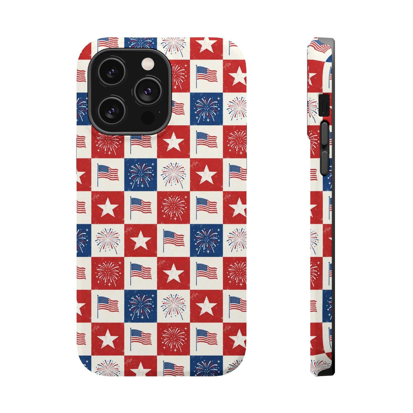 4th of July Patriotic iPhone Case — Magnetic Impact-Resistant
