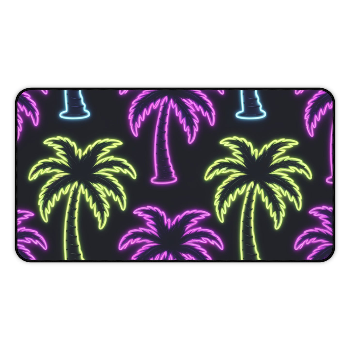Neon Palm Tree Desk Mat