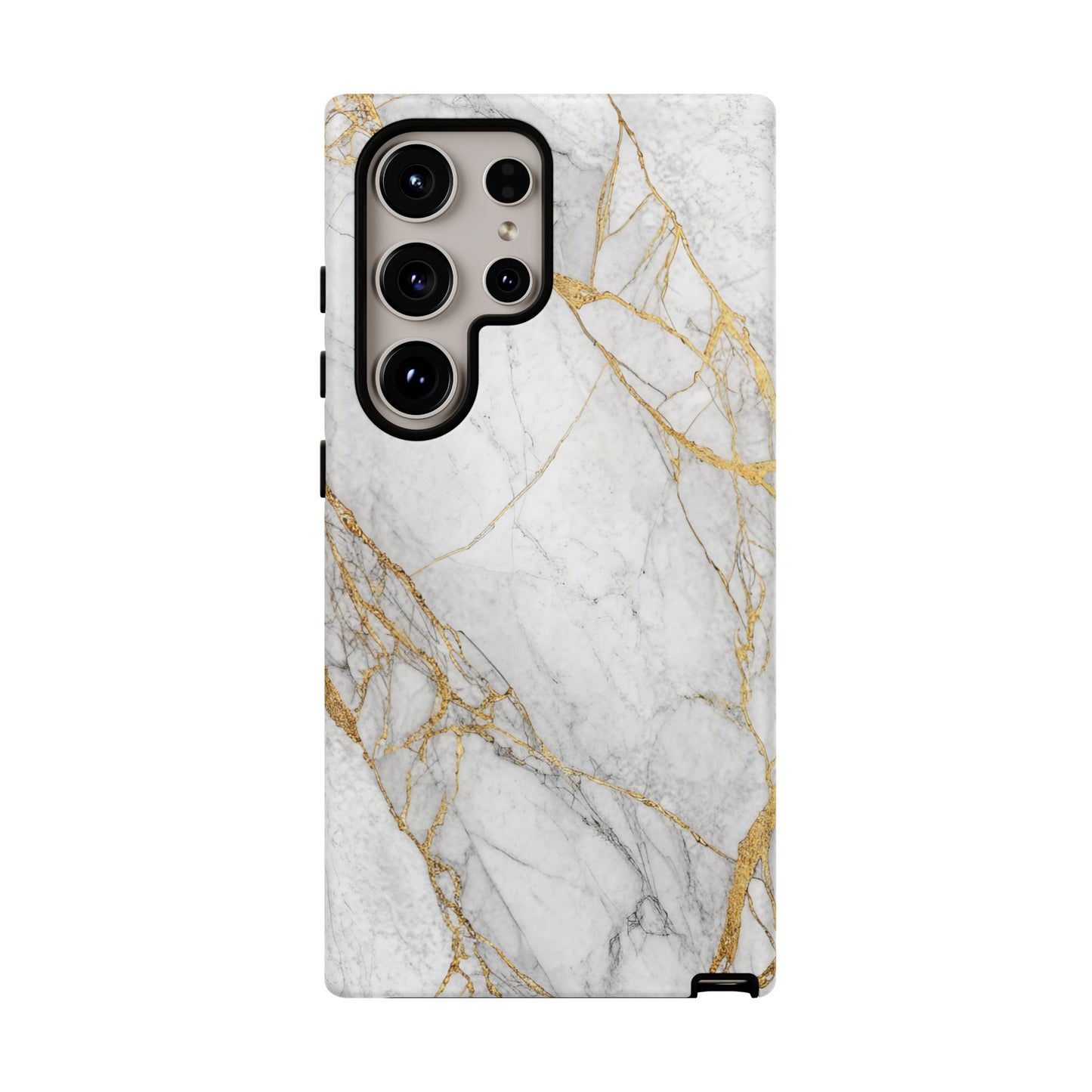 Golden White Marble Samsung Phone Case