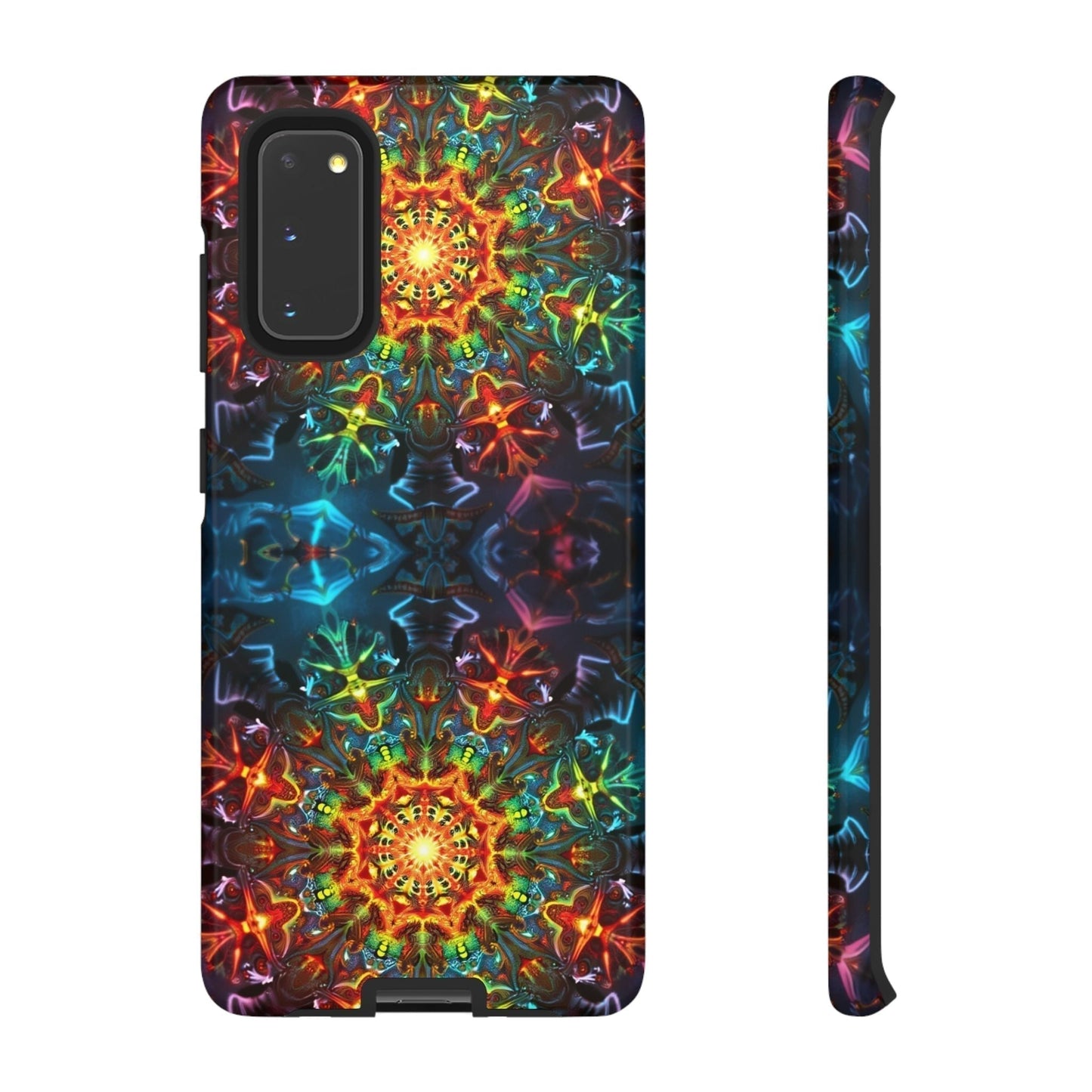 Abstract Kaleidoscope Samsung phone case with vibrant multicolor kaleidoscope pattern and protective durable design