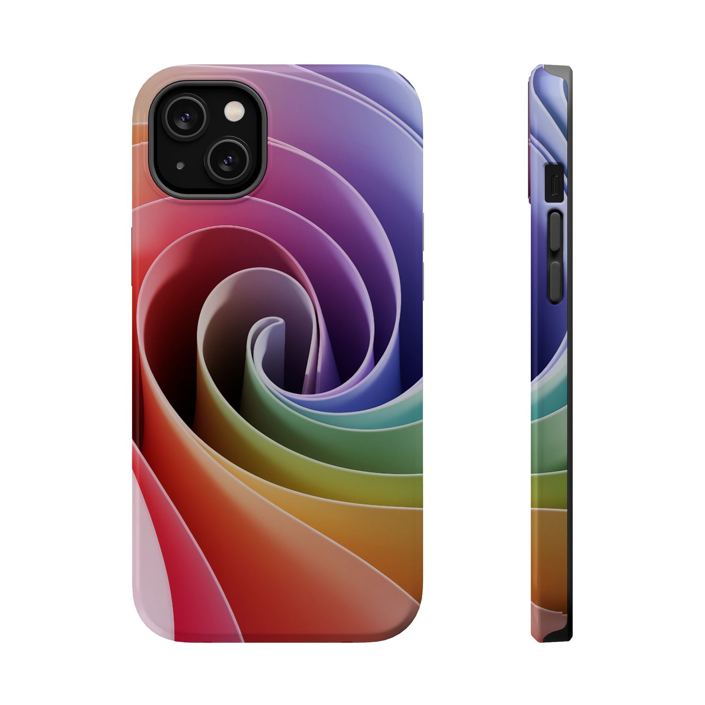 Twisted Rainbow Swirl Design iPhone Tough Case