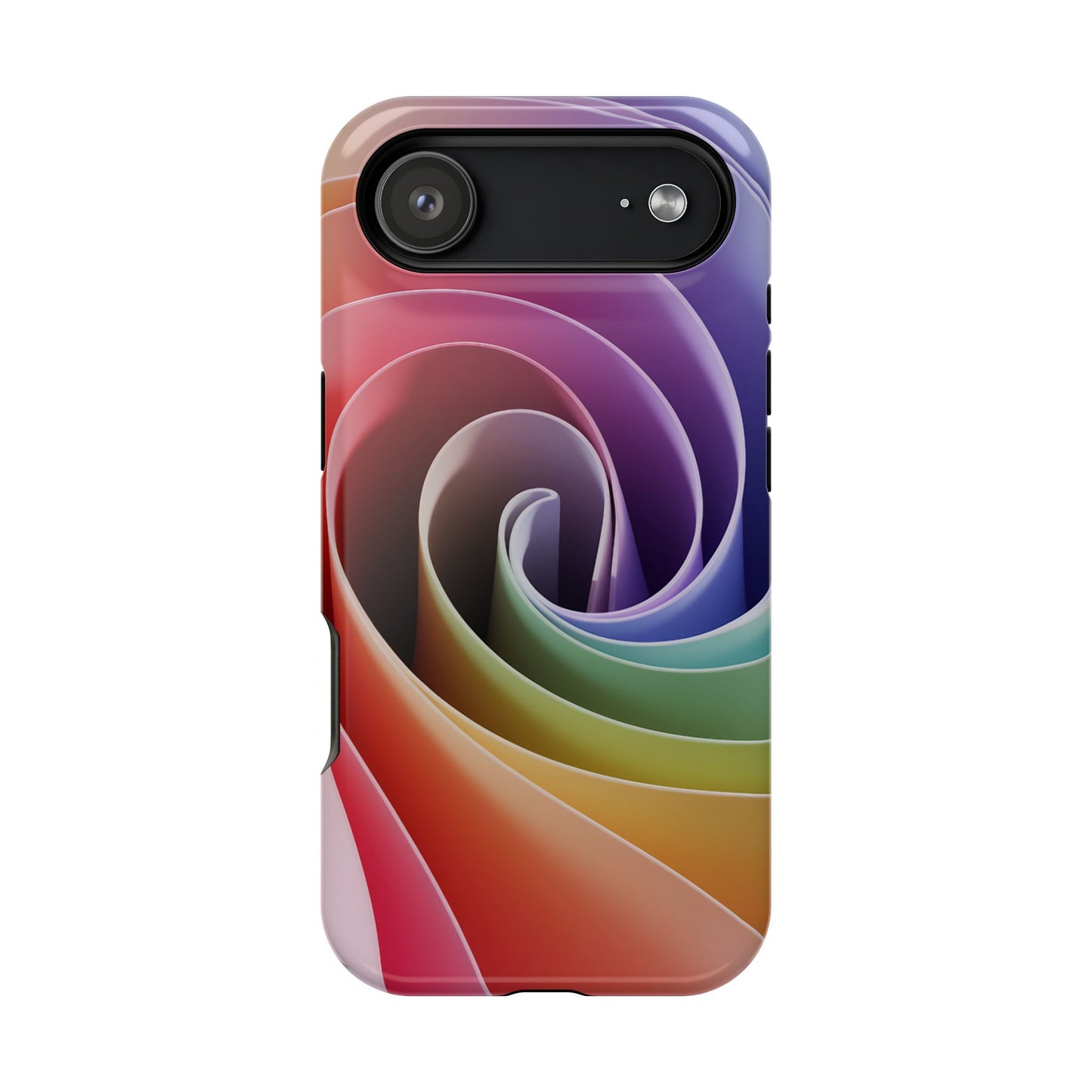 Twisted Rainbow Swirl Design iPhone Tough Case