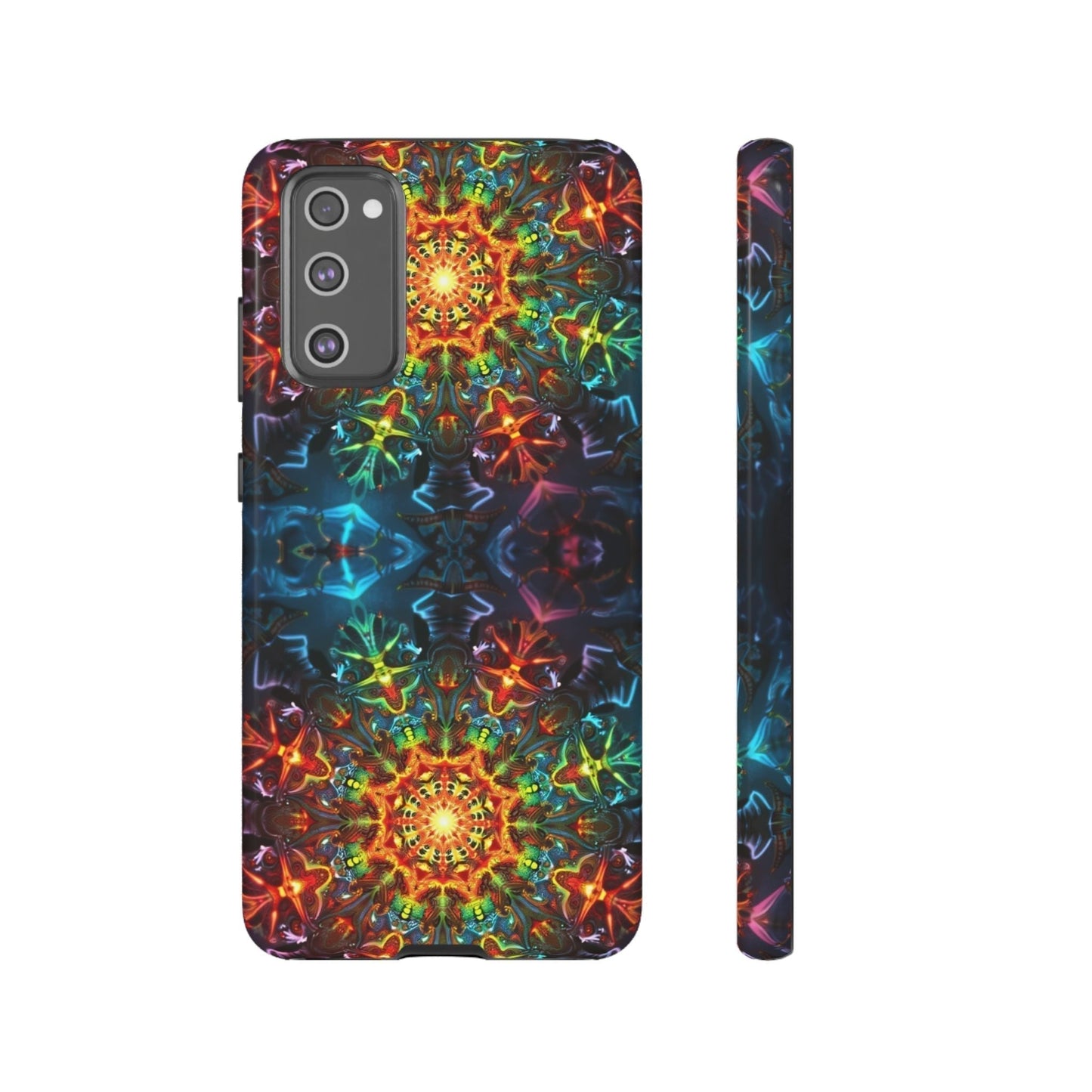 Abstract Kaleidoscope Samsung phone case with vibrant, colorful kaleidoscopic design and durable protective features.