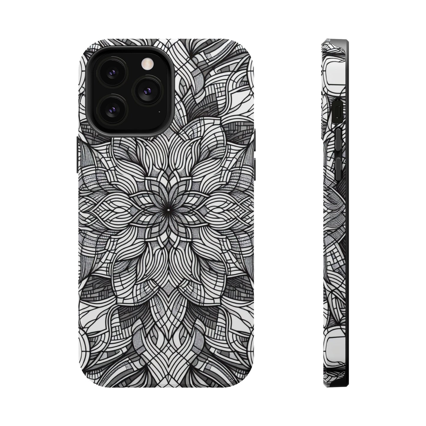 Black and White Art Explosion iPhone Tough Case