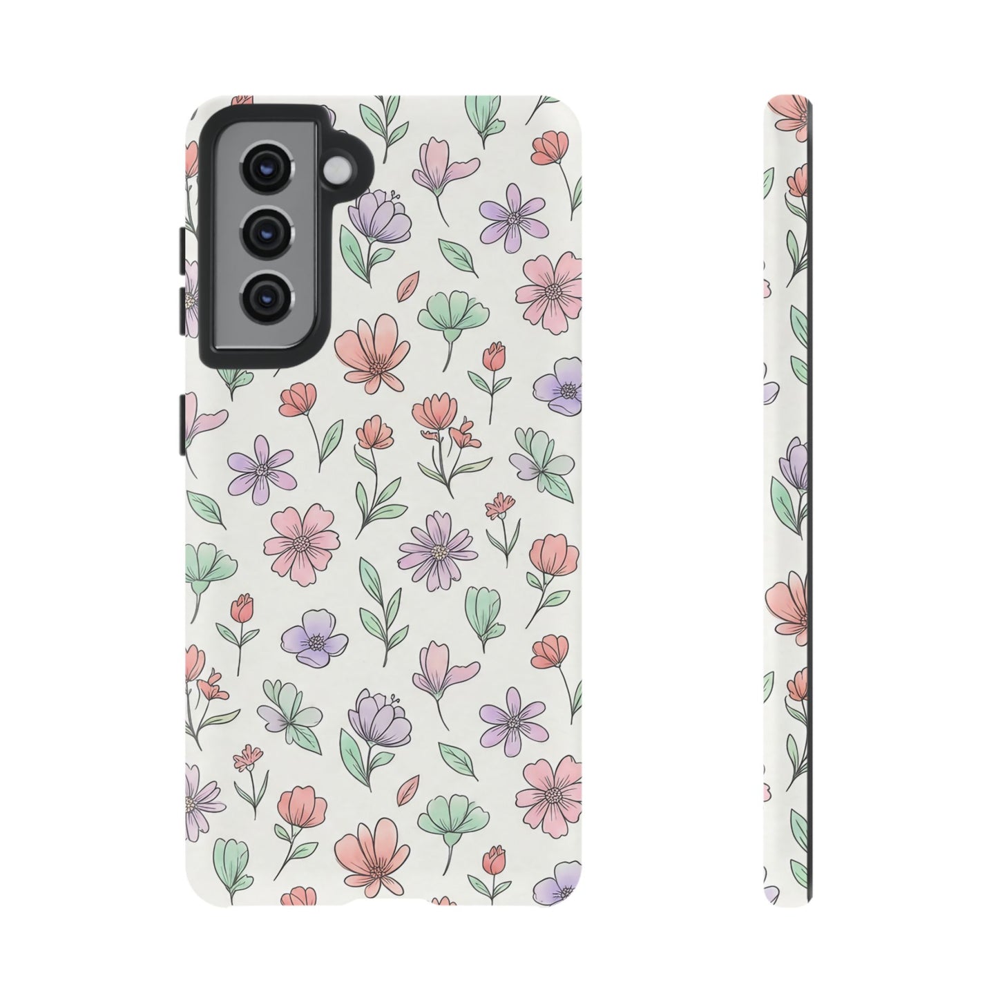 Floral Tough Cases — Artistic Flower Samsung Phone Case