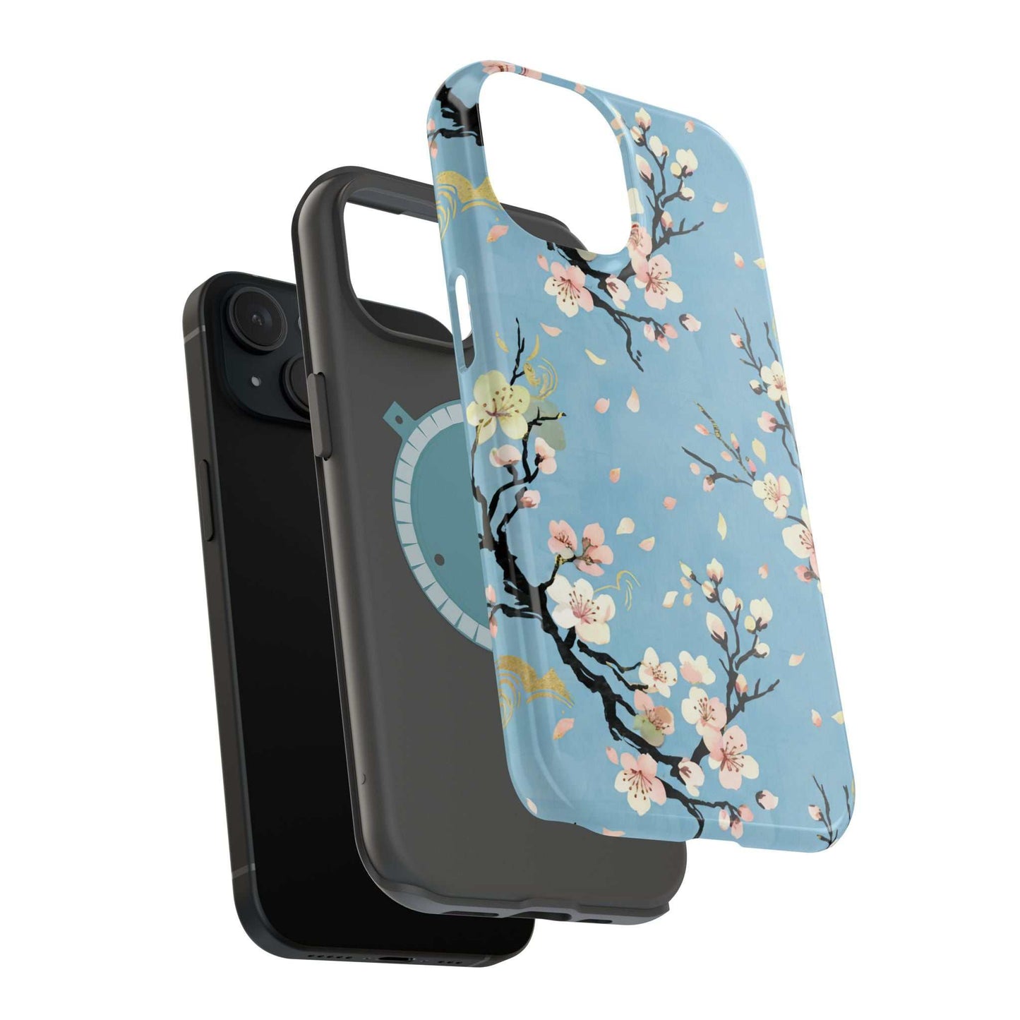 Spring Bloom iPhone tough case with floral design and magnetic impact-resistant protection