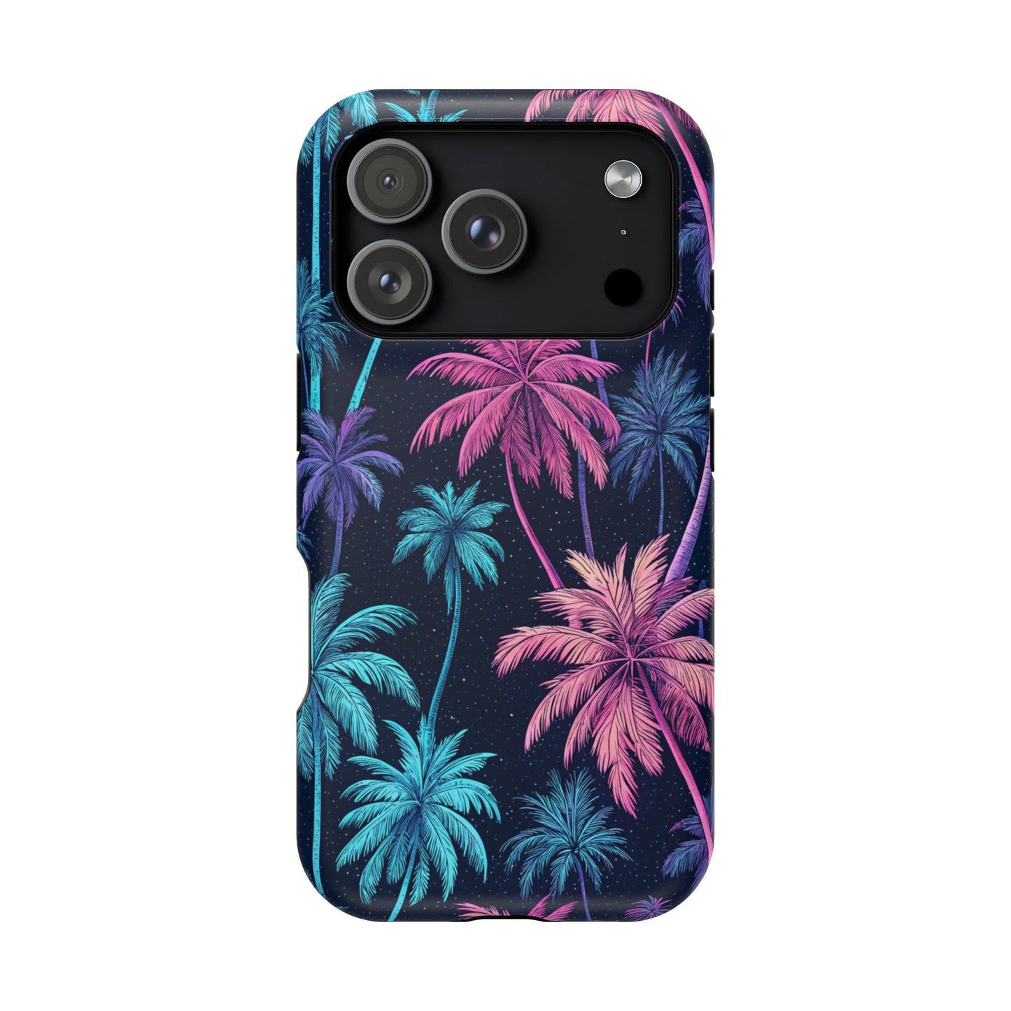 Neon Palm Trees Phone Case - Tropical iPhone Cover with MagSafe®