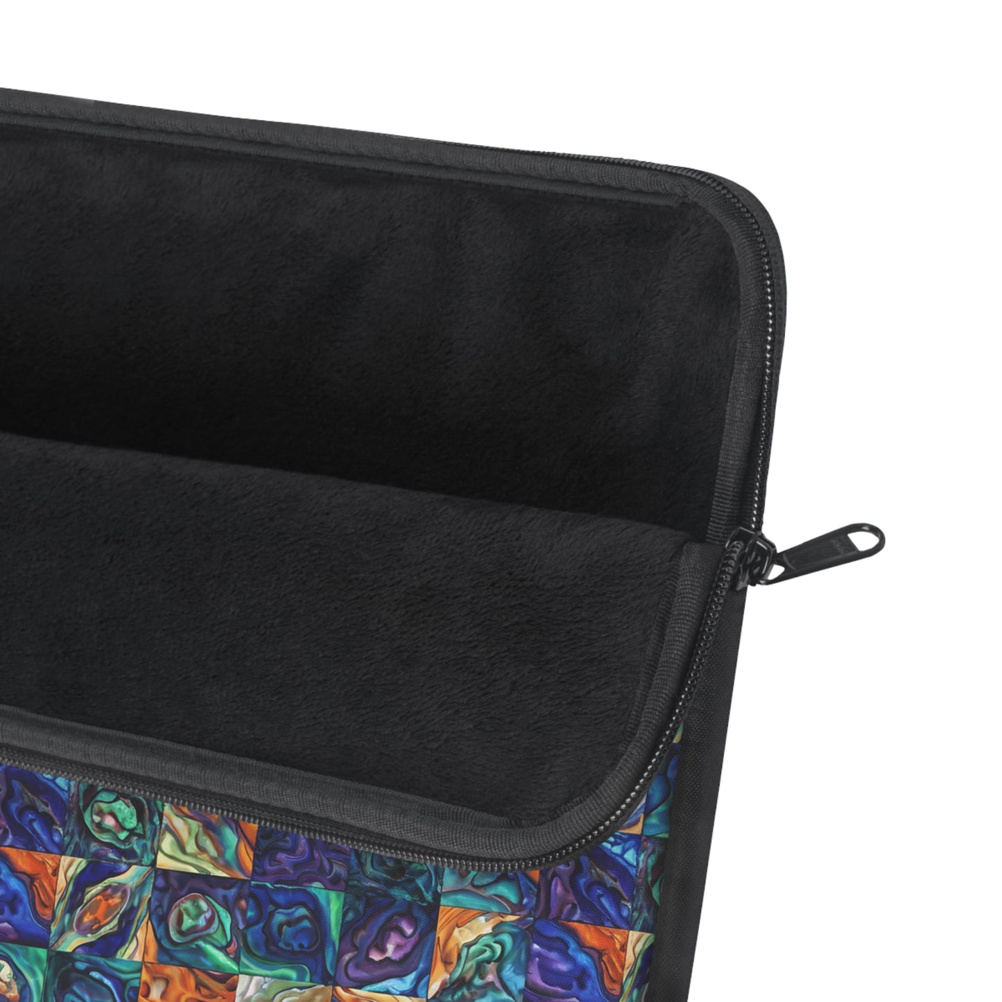 Abstract Purple & Green Seascape Laptop Sleeve — Artistic Ocean-Inspired Protective Case