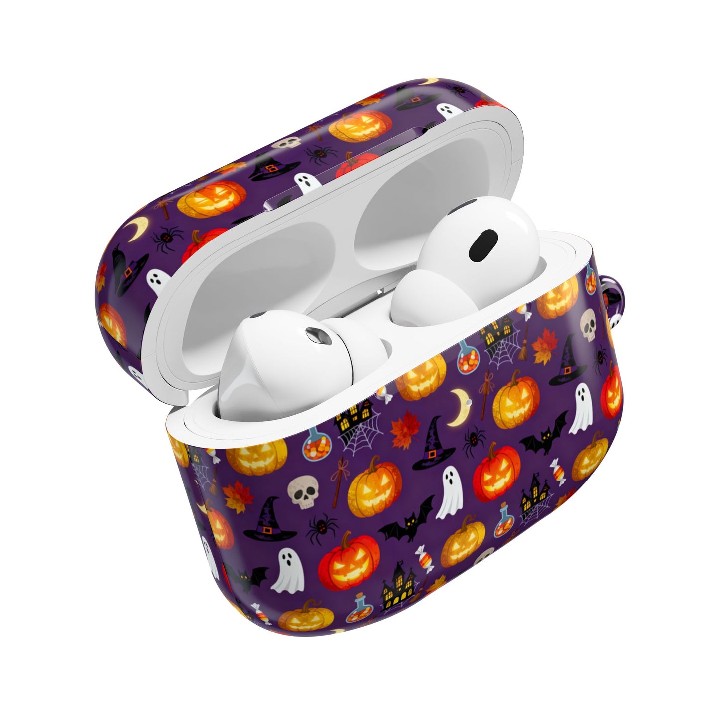 Halloween Pattern AirPod Case — Cute Pumpkin, Ghost & Bat Protective Cover