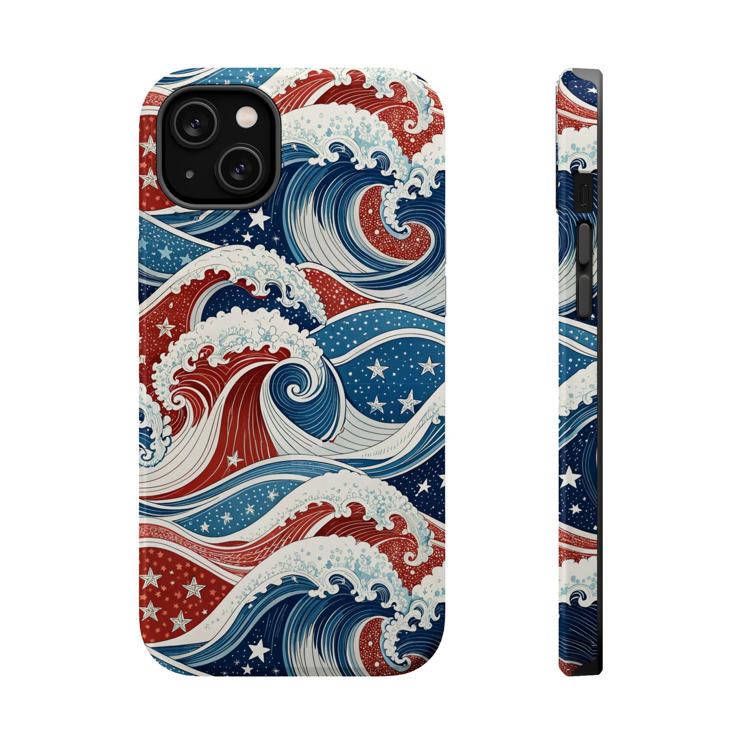 Patriotic Waves Design iPhone Tough Case