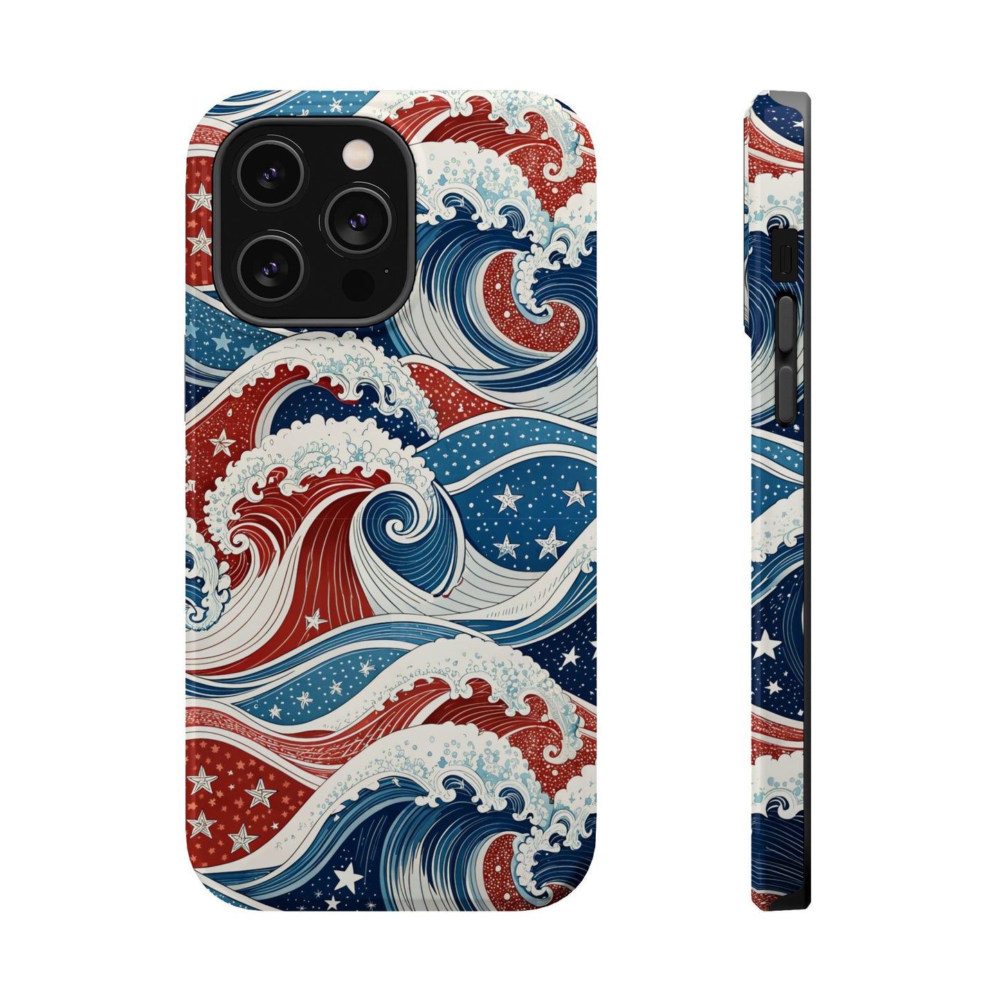 Patriotic Waves Design iPhone Tough Case