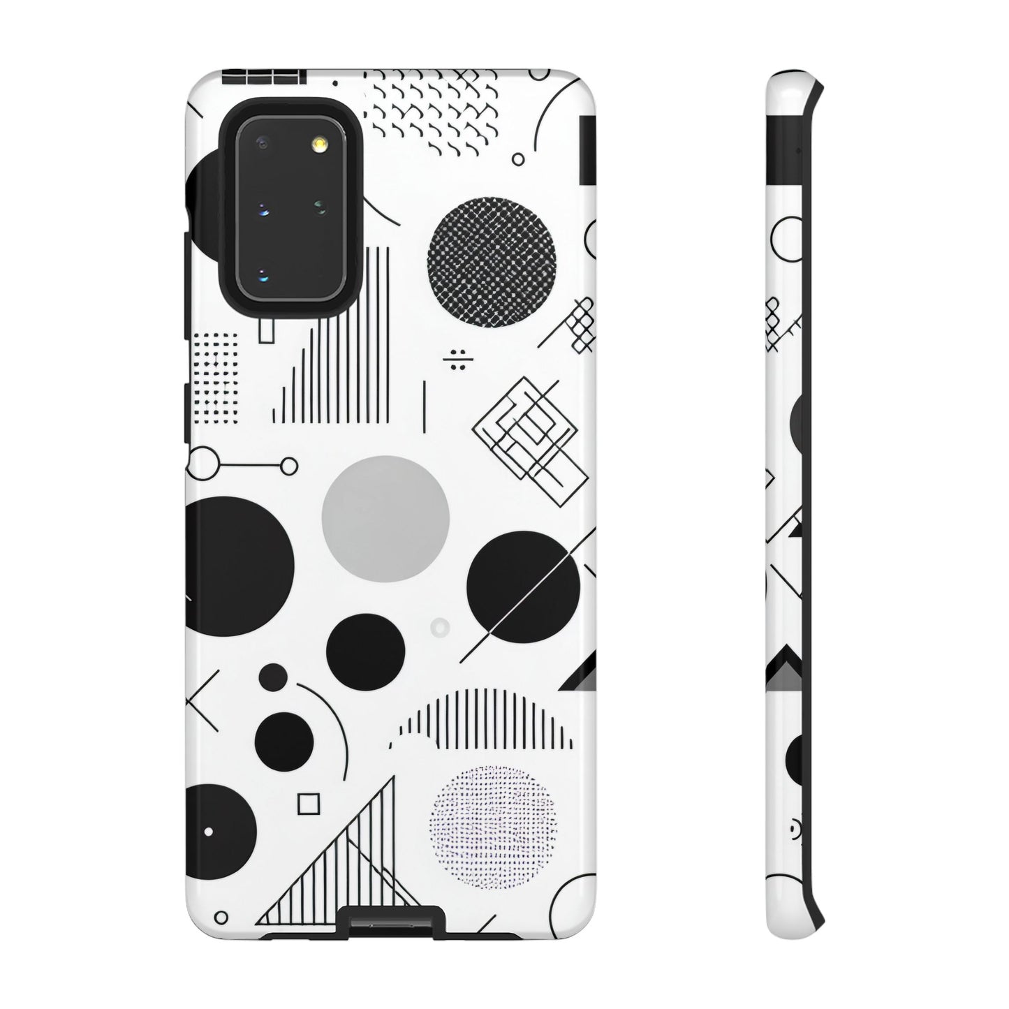 Black and White Abstract Art Design Samsung Tough Case