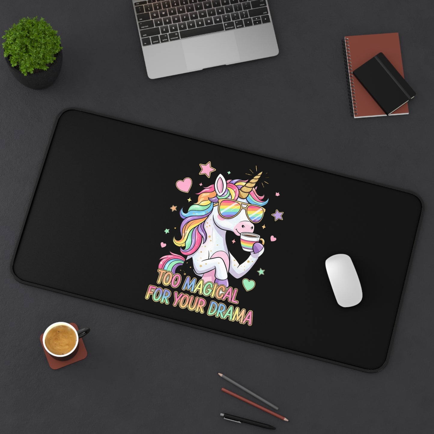 Whimsical Desk Mat for Home Office or Holiday Workspace Decor