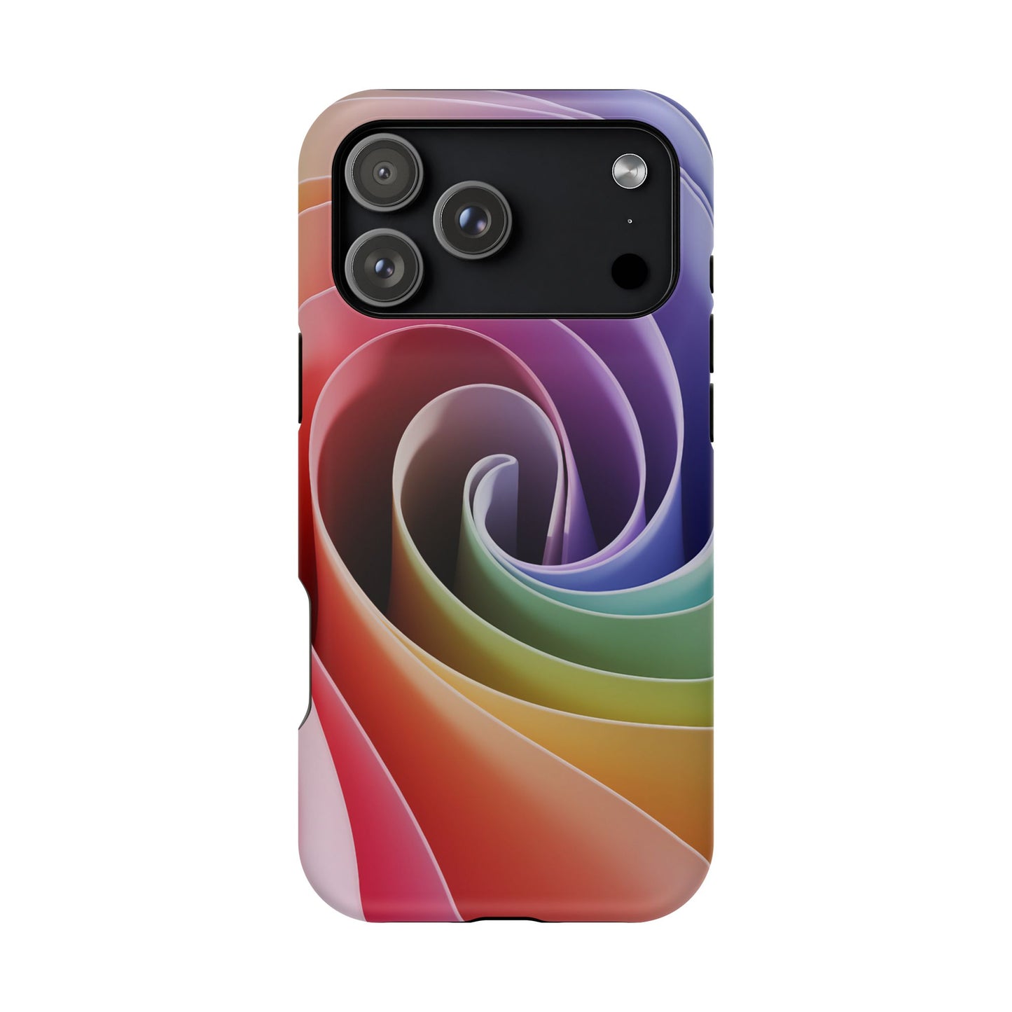 Twisted Rainbow Swirl Design iPhone Tough Case