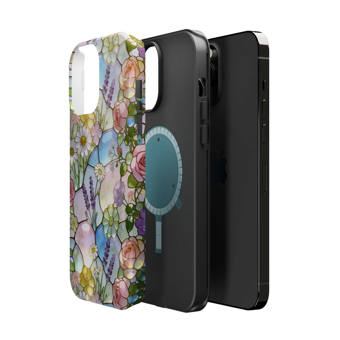 Stained Glass Floral iPhone Case — Magnetic Impact-Resistant