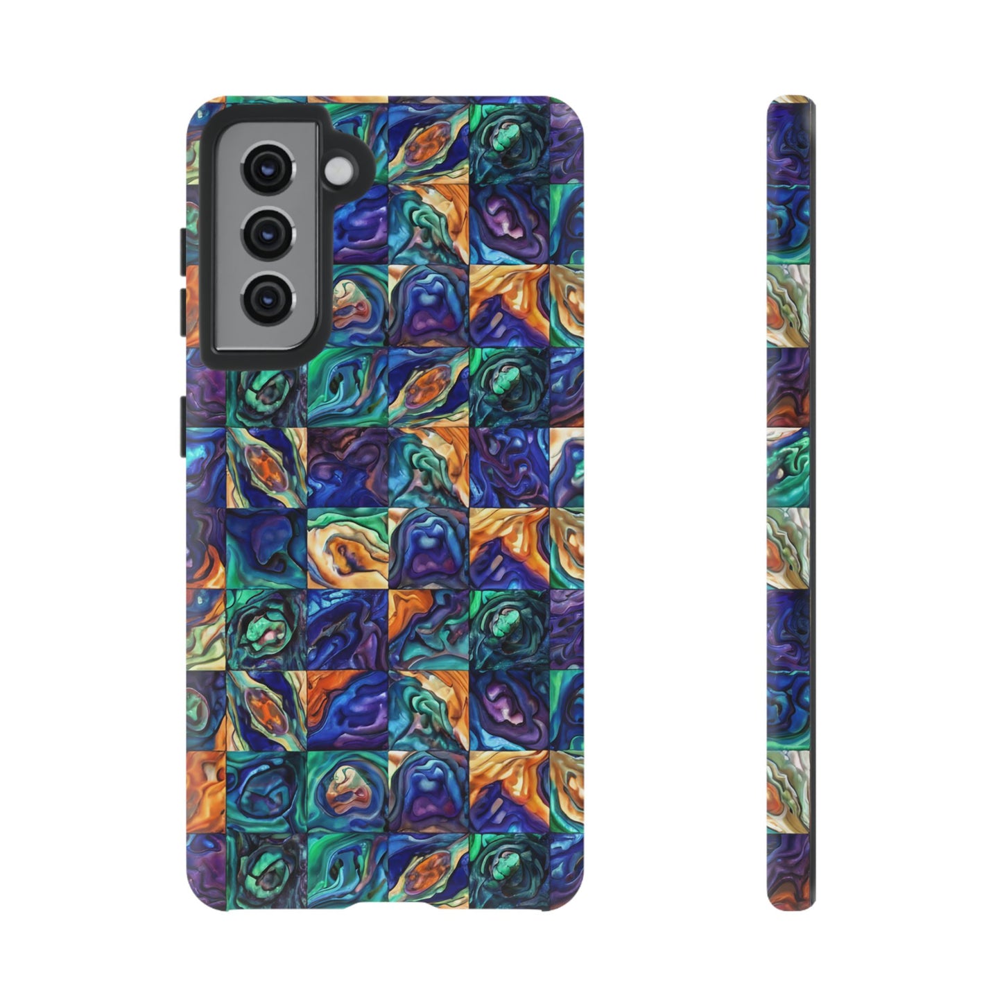 Abstract Purple & Green Sea Scape Samsung Phone Tough Case
