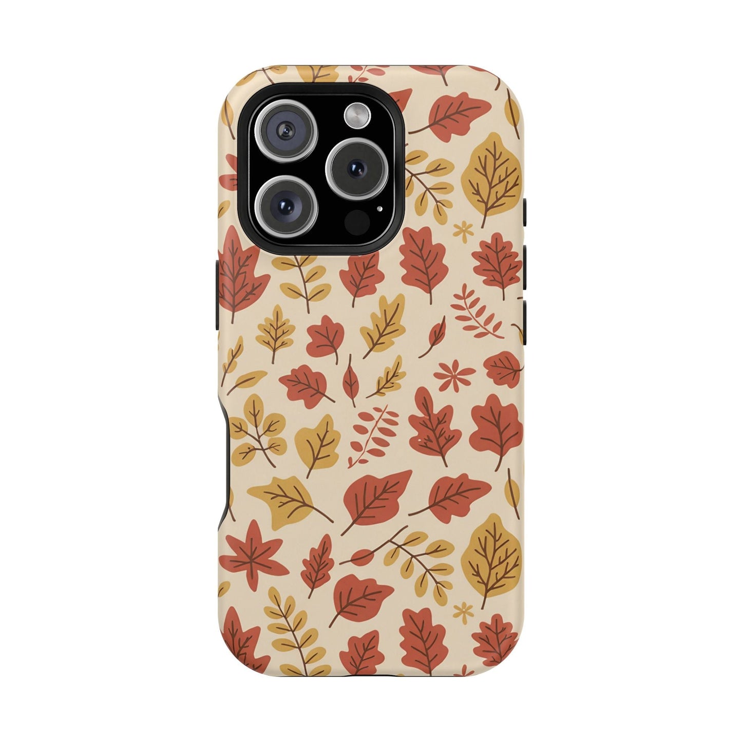 Fall Leaves iPhone tough case with autumn leaf pattern and durable protective design