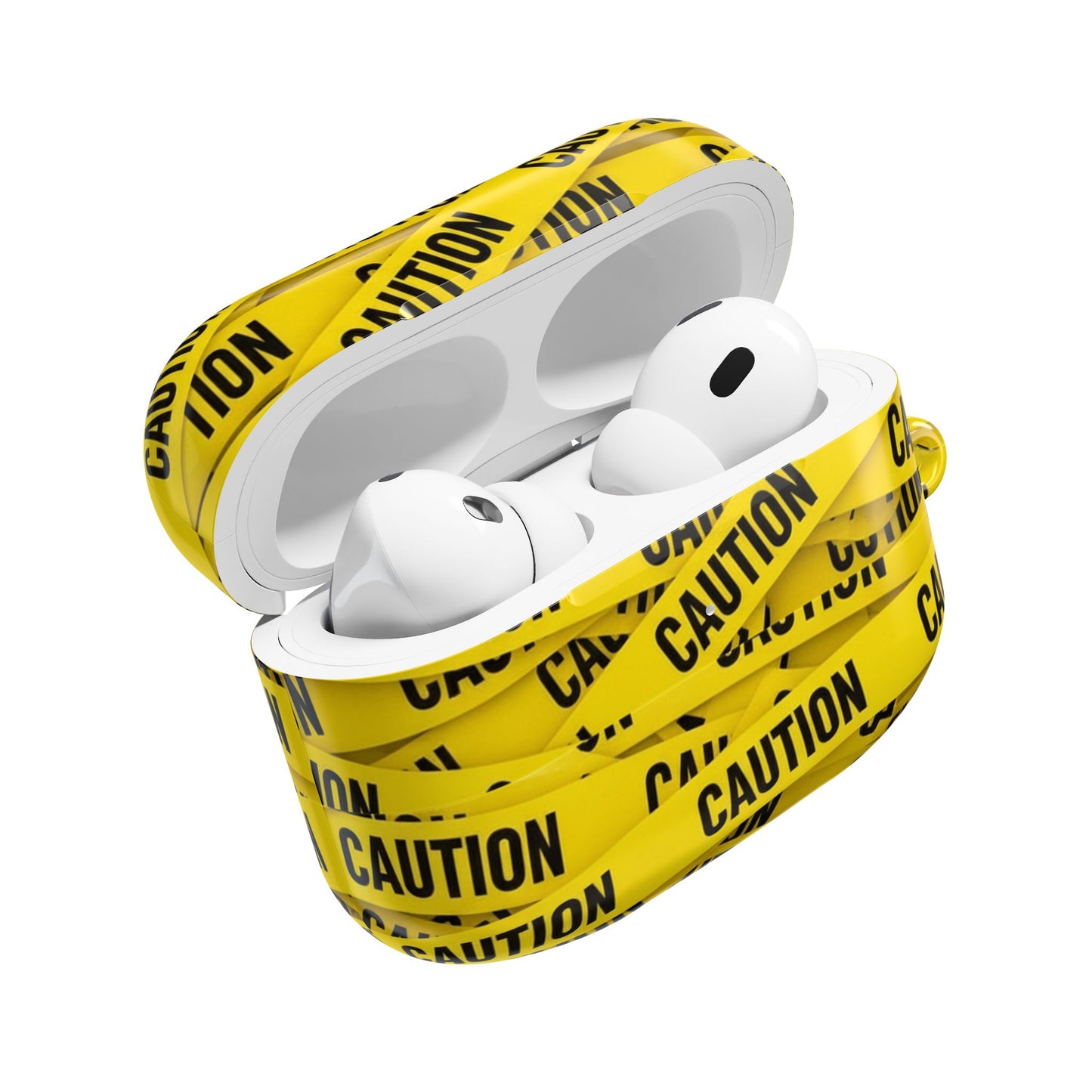 Caution Tape Covered AirPod Case