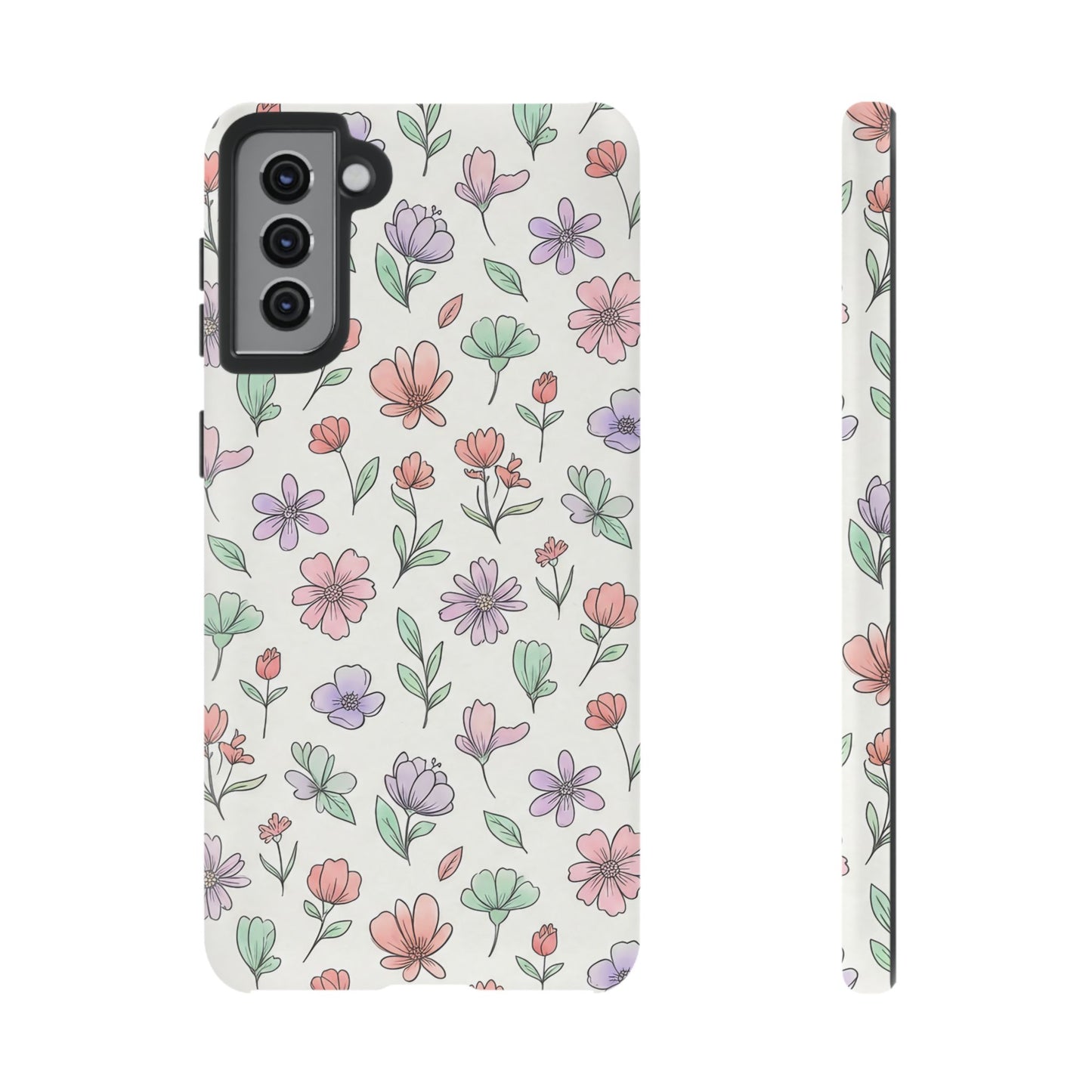 Floral Tough Cases — Artistic Flower Samsung Phone Case