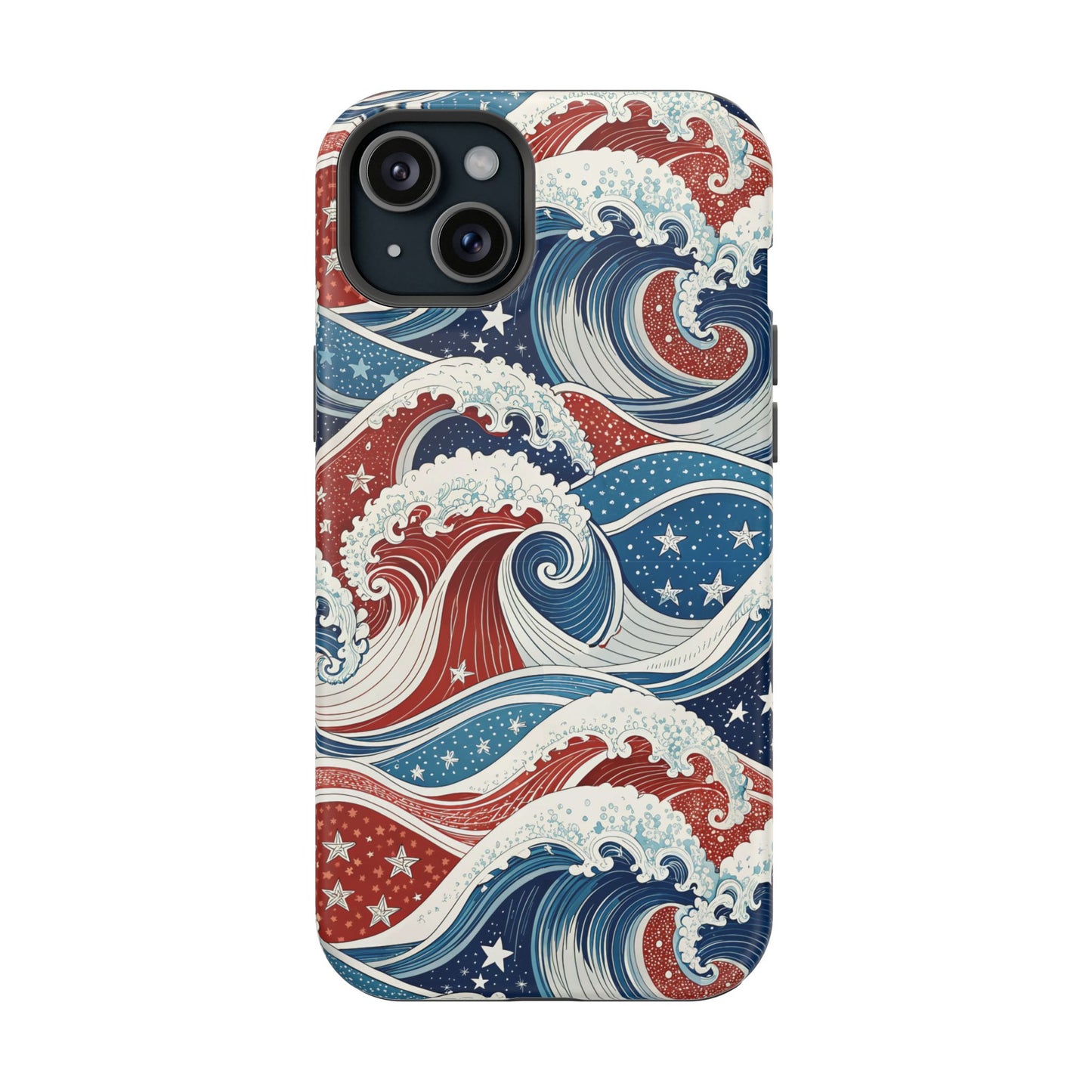 Patriotic Waves Design iPhone Tough Case