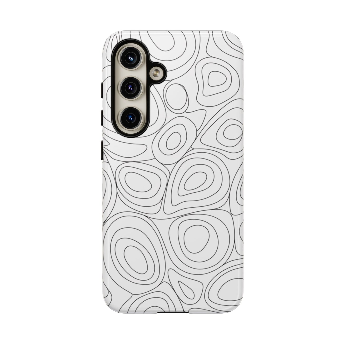 Black and White Abstract Circle Design Samsung Case