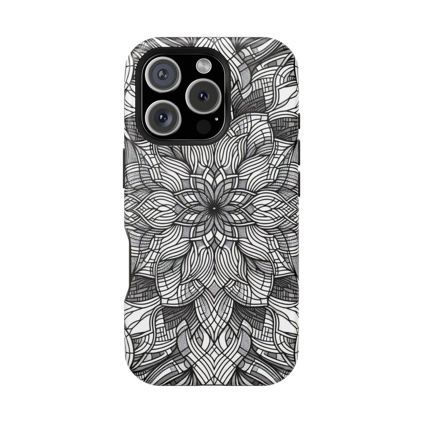 Black and White Art Explosion iPhone Tough Case