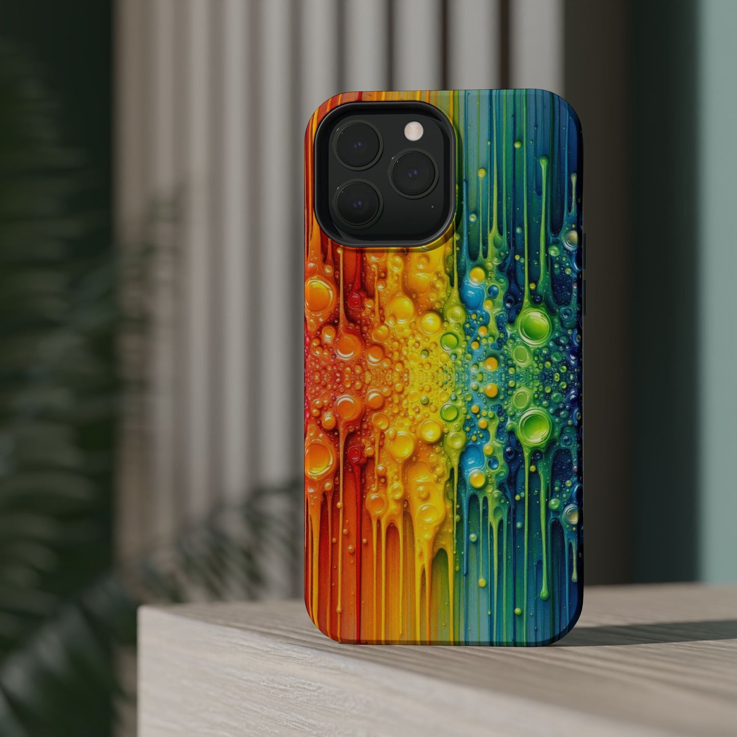 Rainbow Paint Splash iPhone Tough Case